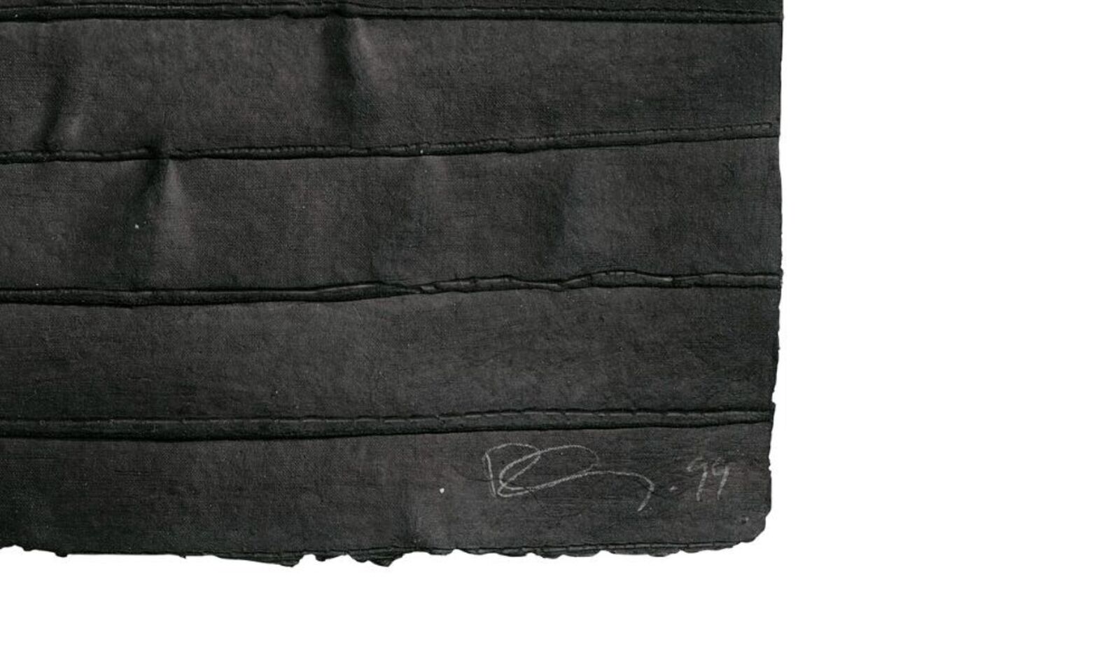 Artwork by Robert Longo, Black Flag, Made of Three-dimensional cast-paper relief in black 