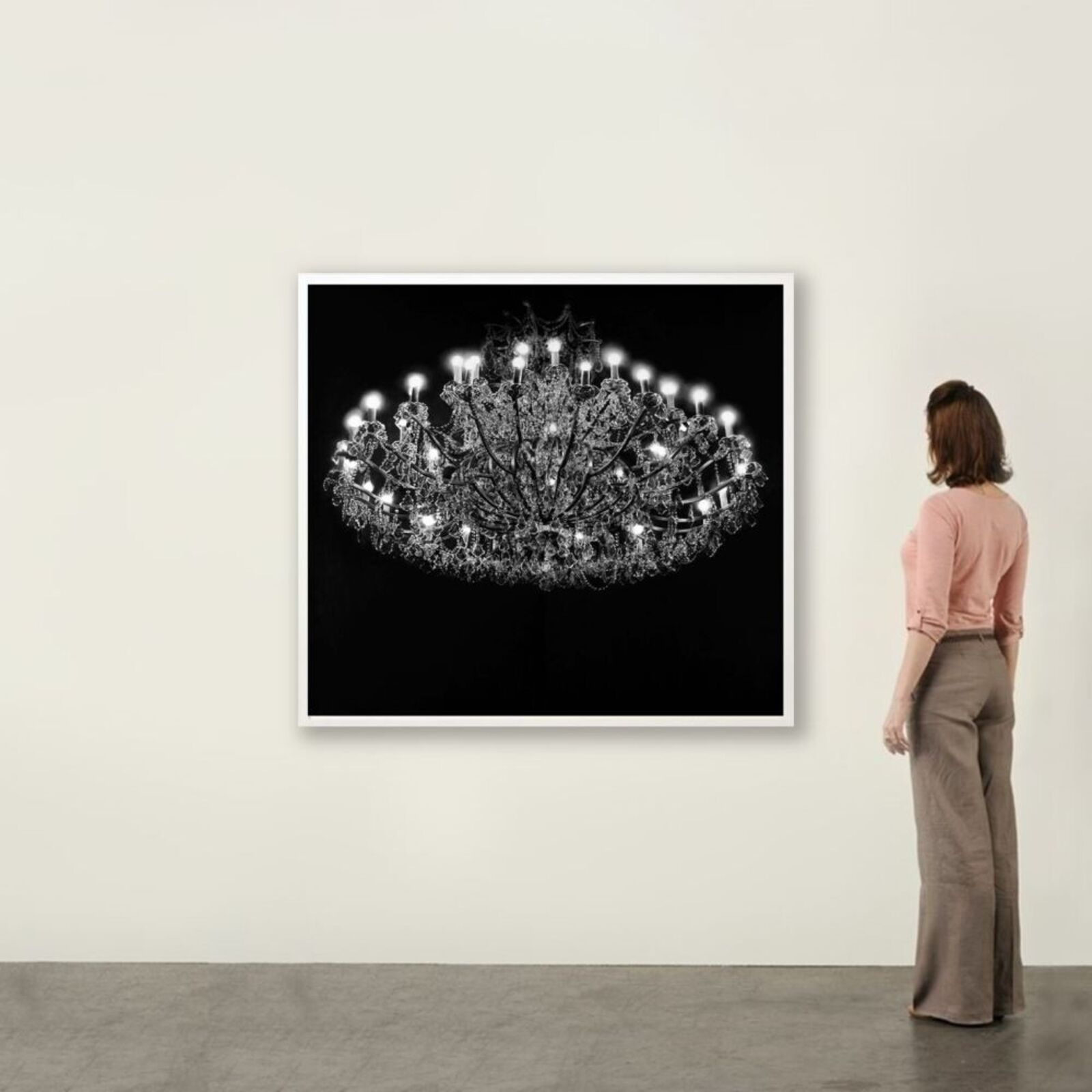 Artwork by Robert Longo, Crystal Chandelier, Made of Pigment Print 