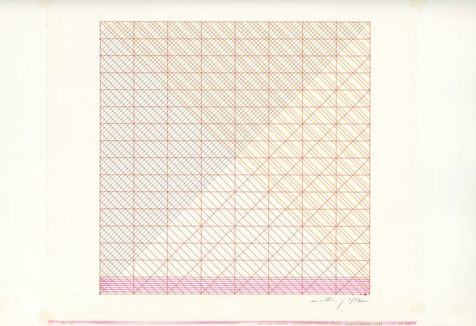 Artwork by Robert Mallary, GRAF/D Series (005), Made of Plotter drawing, Ink on paper 