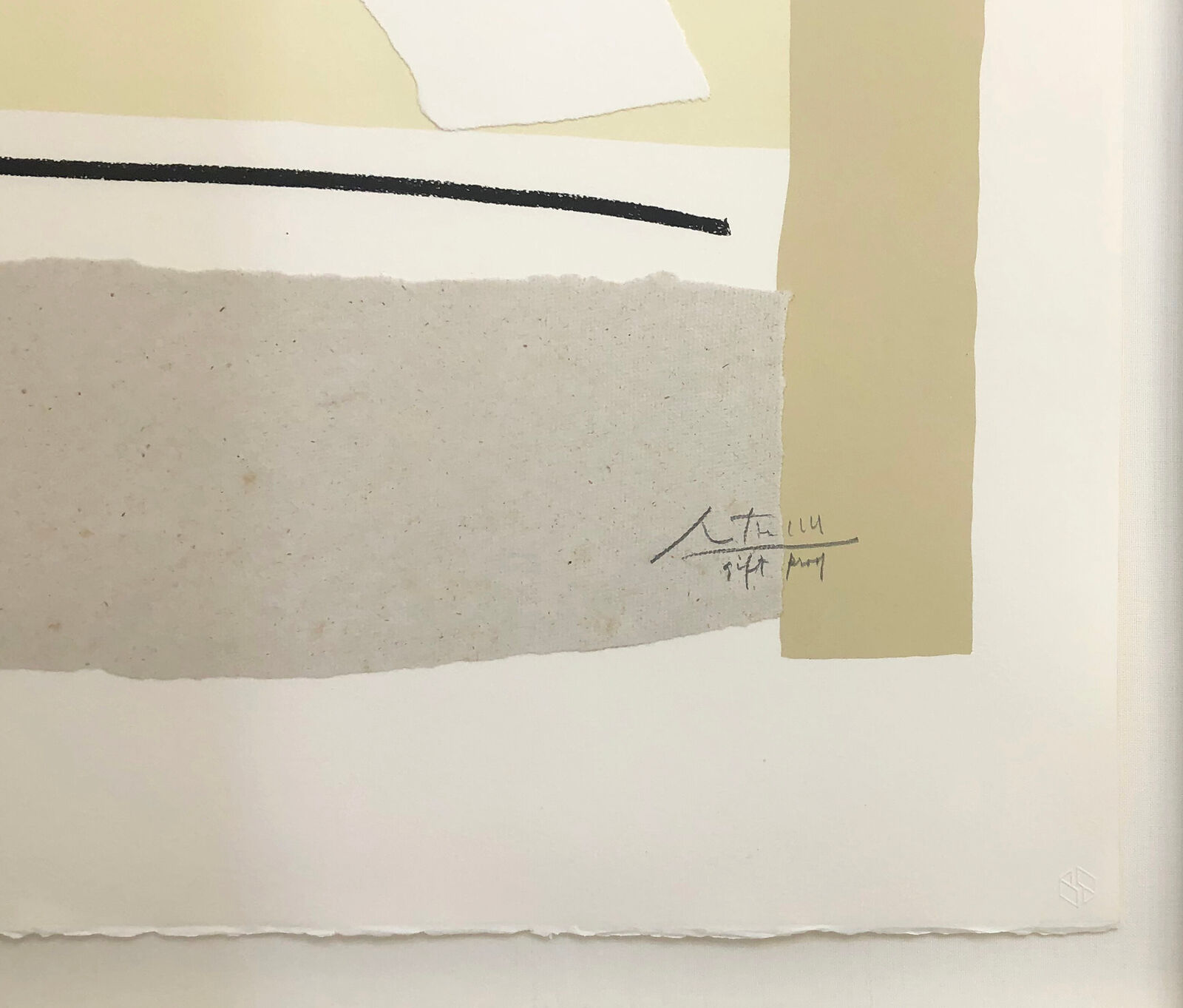 Artwork by Robert Motherwell, America-La France Variations VII (large hand signed lithograph), Made of Lithograph 