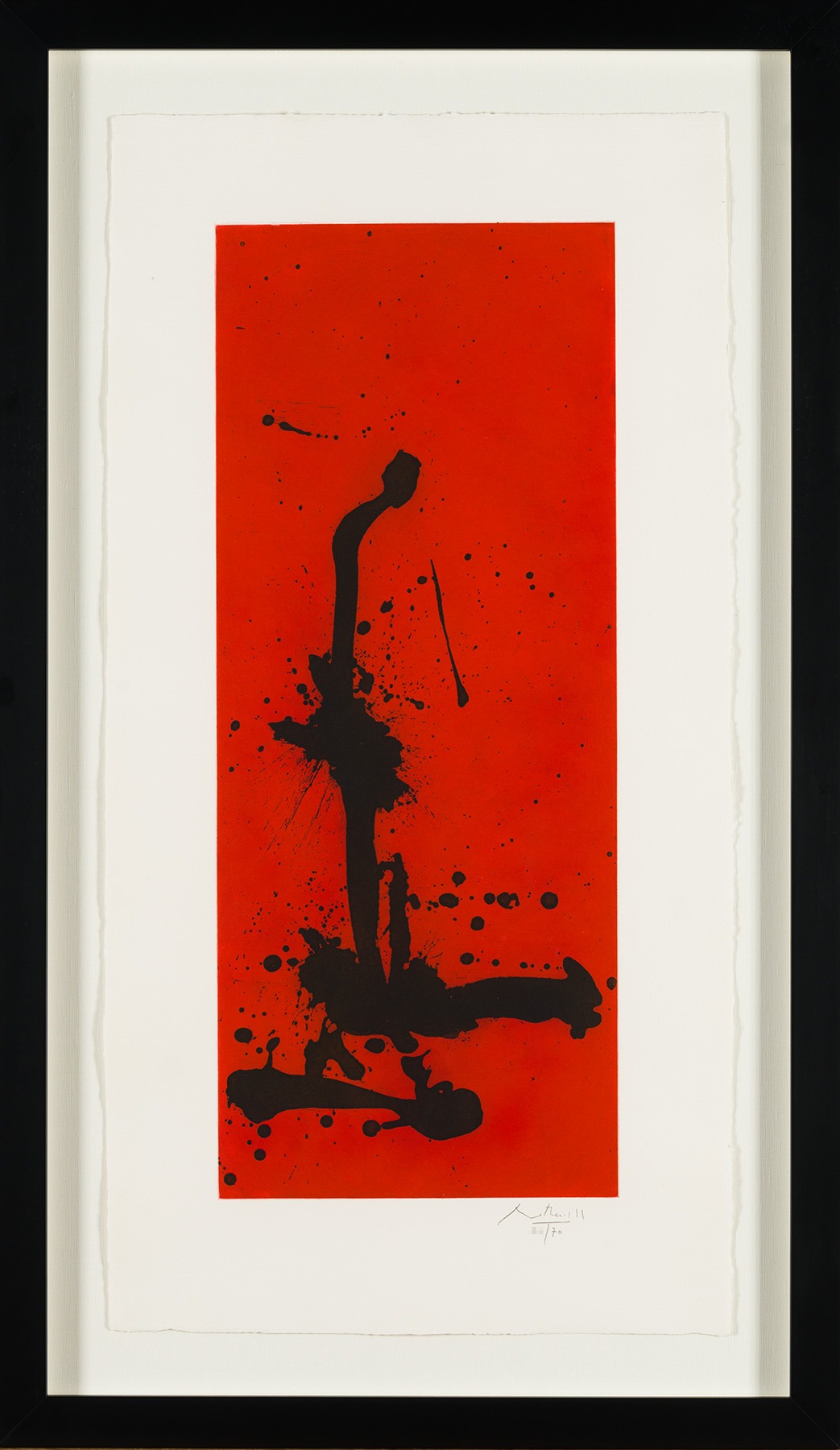 Artwork by Robert Motherwell, Red Sea III, Made of Etching & Aquatint 