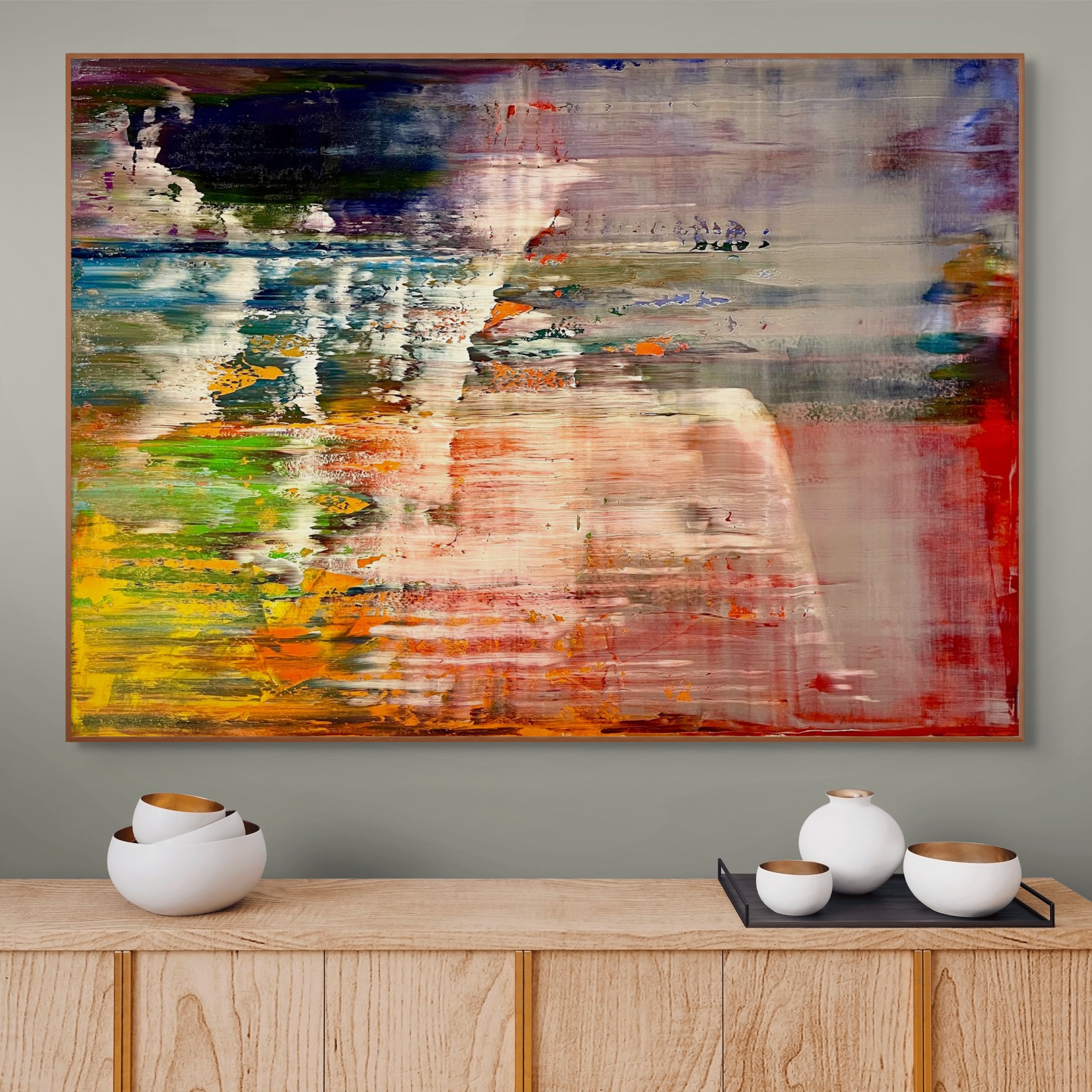 Artwork by Robert Niesse, Abstract informal 2024-2121-5, Made of Oil on canvas 