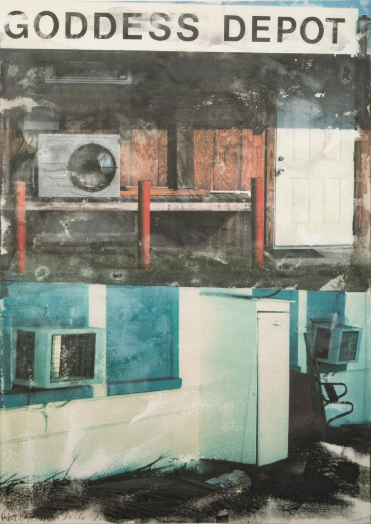 A picture of a building with a sign that says Goddess Depot.