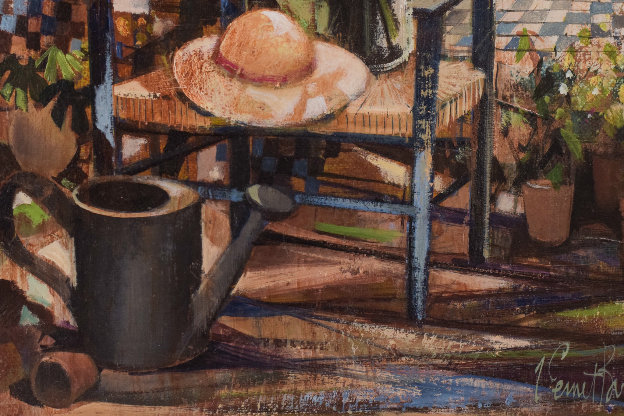 Artwork by Robert Vernet-Bonfort, Surreal Garden, Made of Oil on canvas 