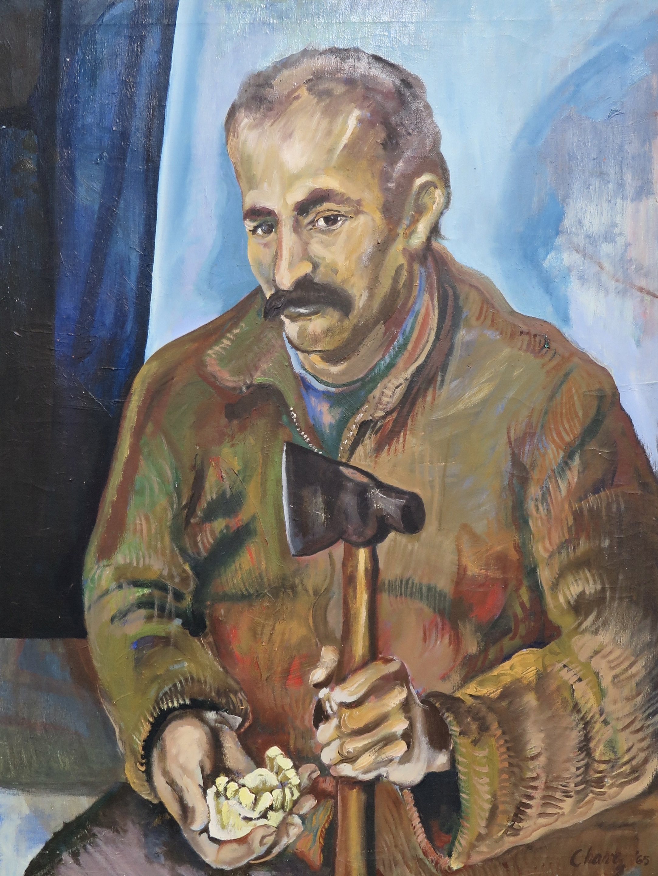 Garabedian with hatchet by Roberto Chavez, 1965