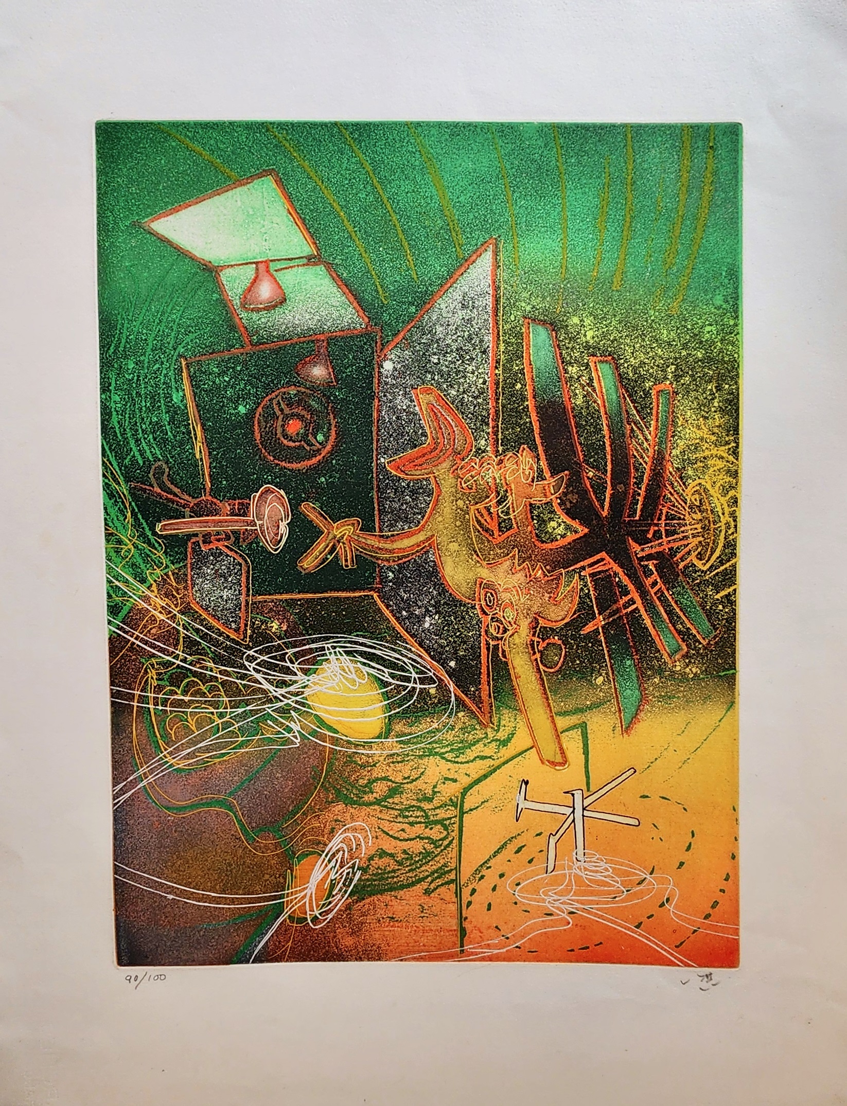 Fue, fue sur, from Une Saison de enfer (Seasons from Hell) by Roberto Matta, 1977