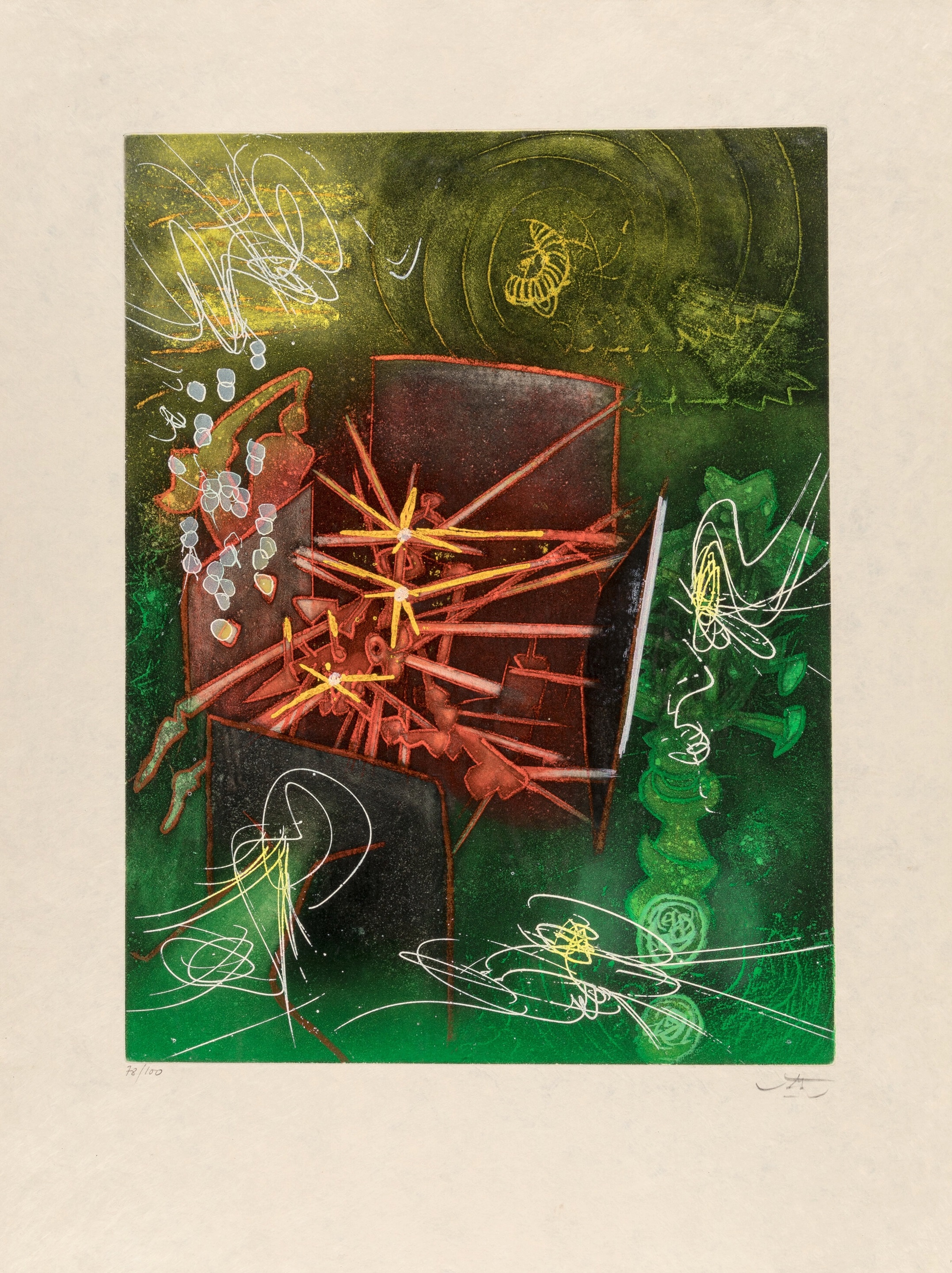 Artwork by Roberto Matta, Je Suis Entact from Une Saison en Enfer, Made of Etching 