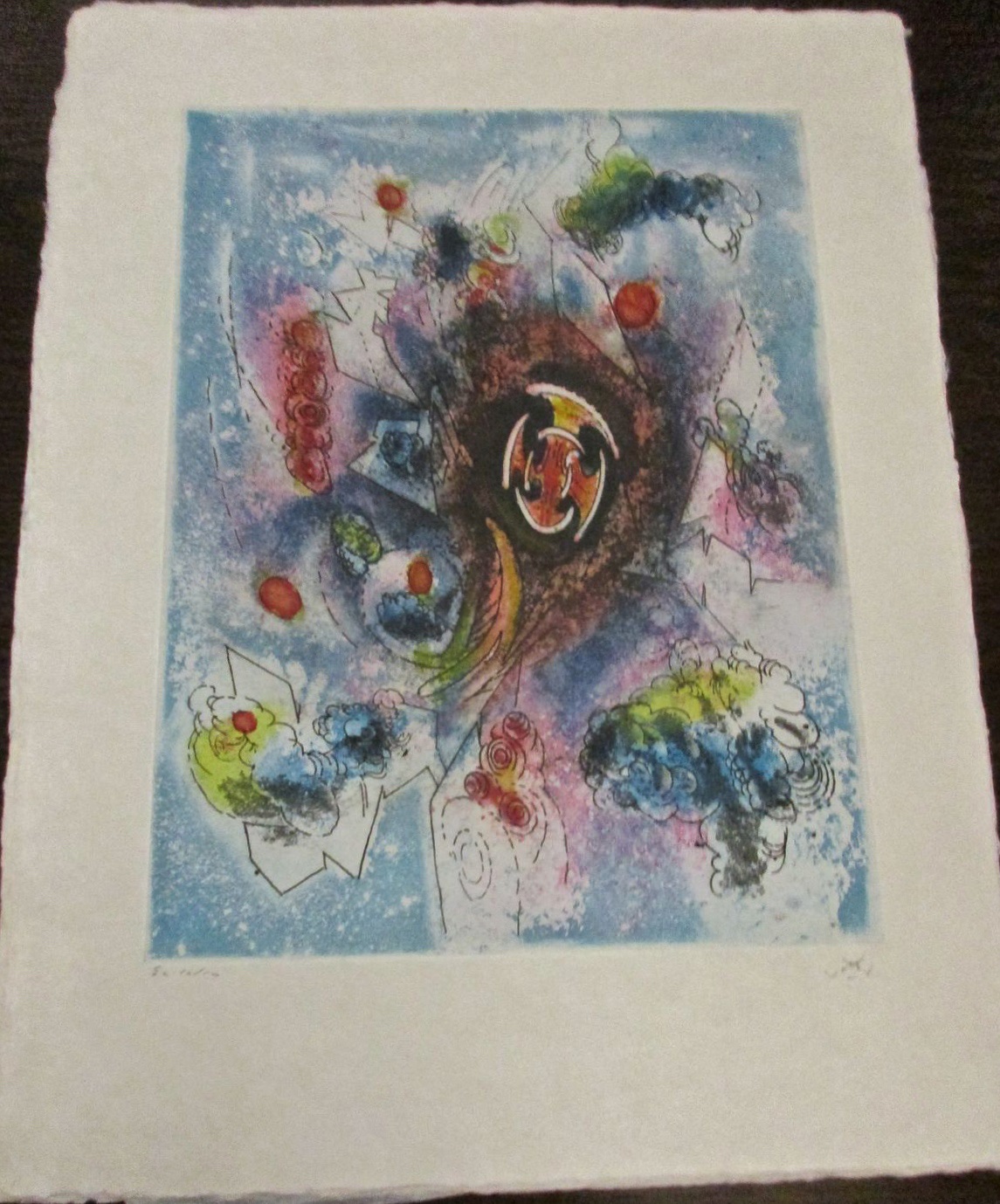 Artwork by Roberto Matta, Le Conmer from the Hom'mere III (L' Argonaute) suite, Made of Etching On Japon Paper 