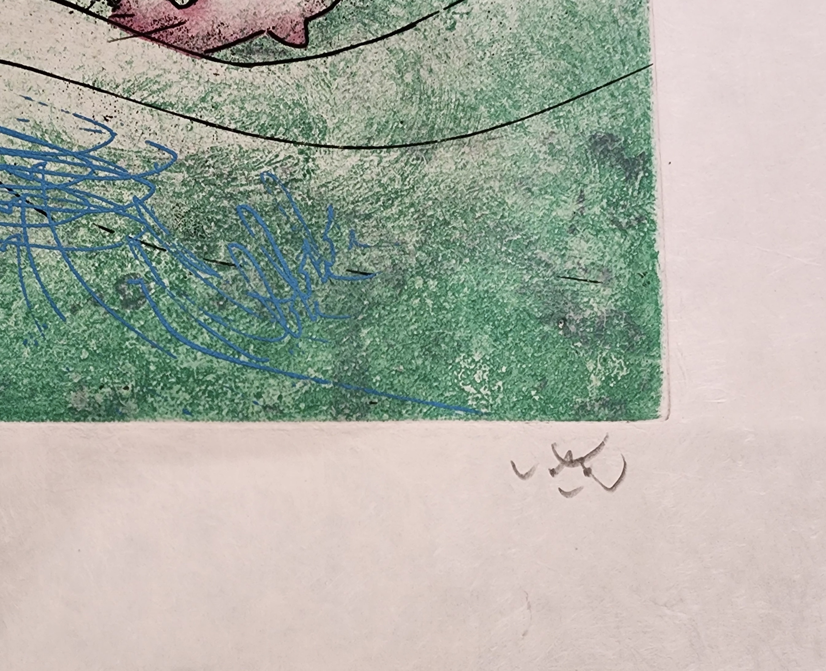 Artwork by Roberto Matta, N'ou's from Hom'mere II L Eautre, Made of Etching On Japon Paper 