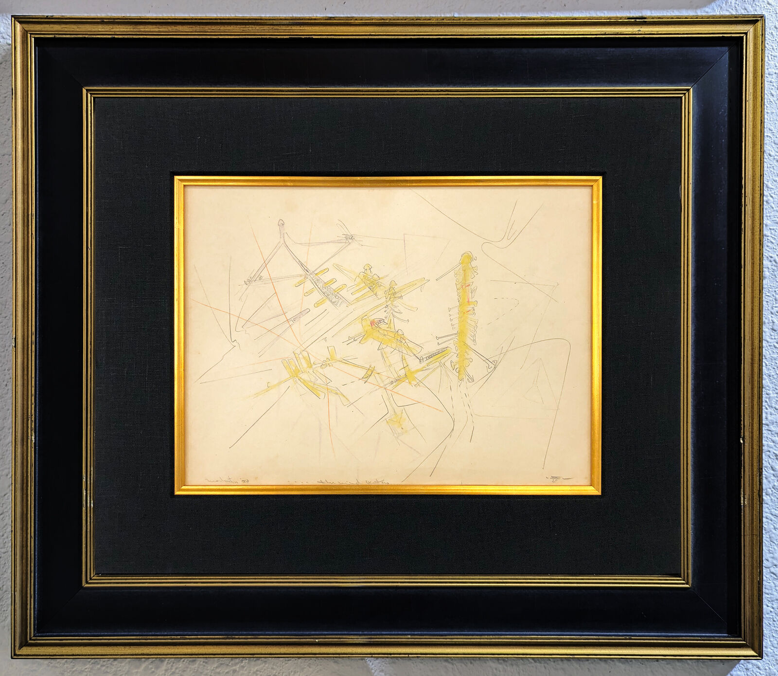 Artwork by Roberto Matta, THE MIND BEATENS (ORIGINAL DRAWING), Made of Drawing On Paper 