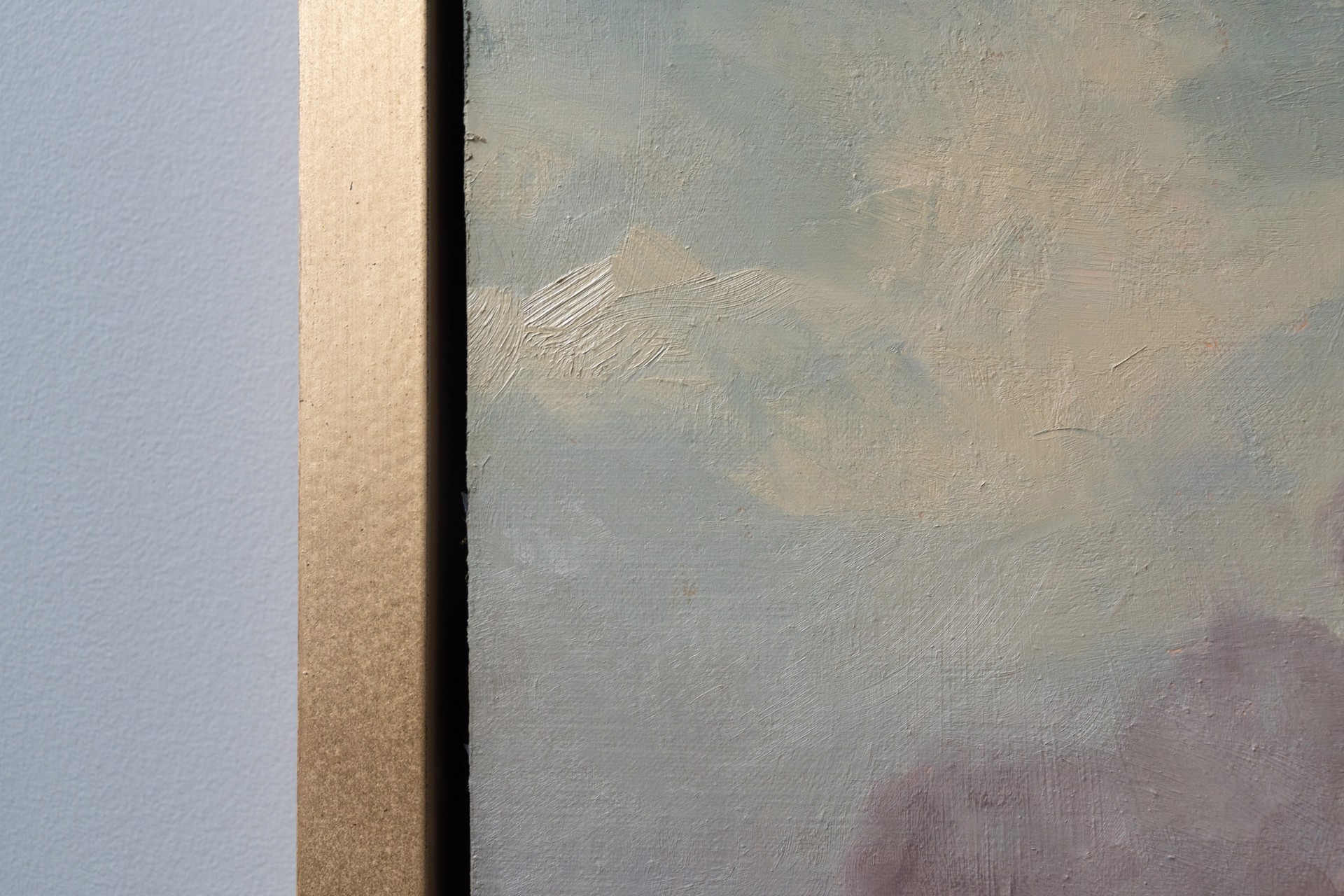 A painting of a large cloud in the sky.