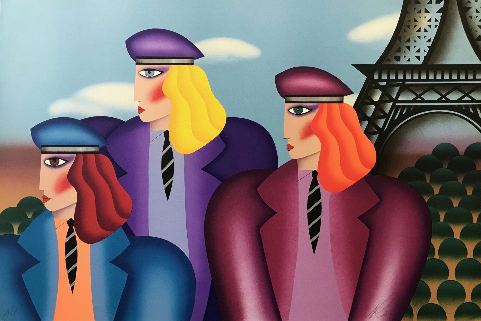 Artwork by Robin Morris, PARIS RAGE, Made of Lithograph 