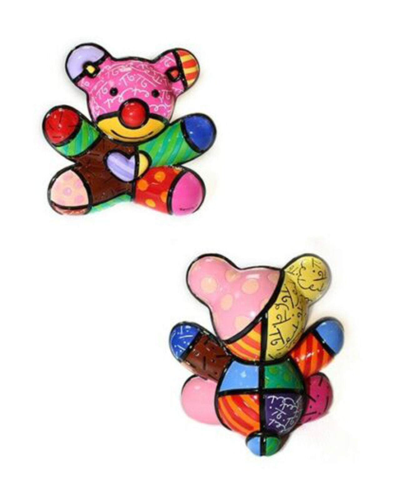 Artwork by Romero Britto, FUN BEAR (SCULPTURE), Made of Poly Resin 