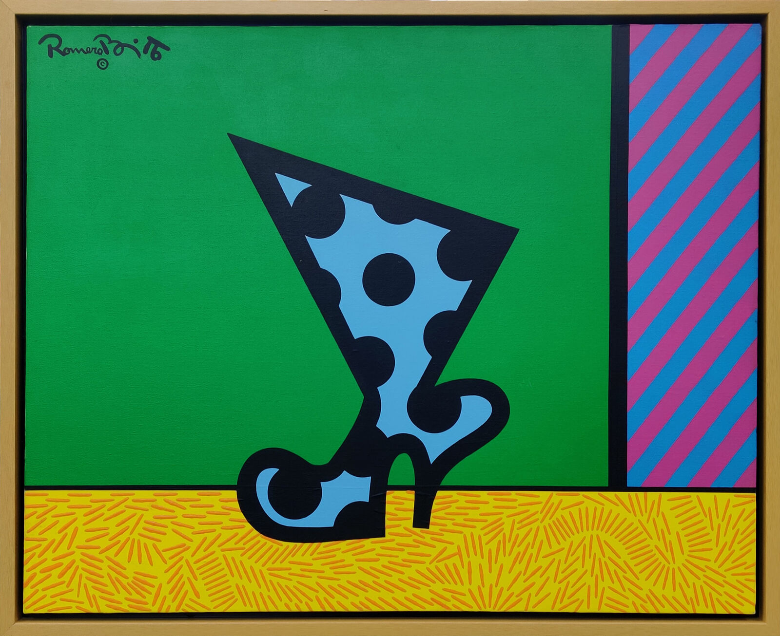 Artwork by Romero Britto, THE BOOT, Made of Acrylic On Canvas 