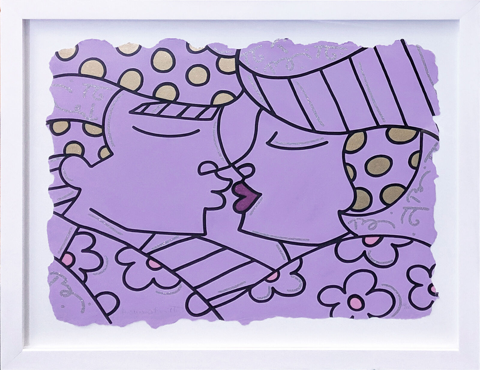 Artwork by Romero Britto, YOU ARE SO WONDERFUL (PURPLE), Made of Screenprint 