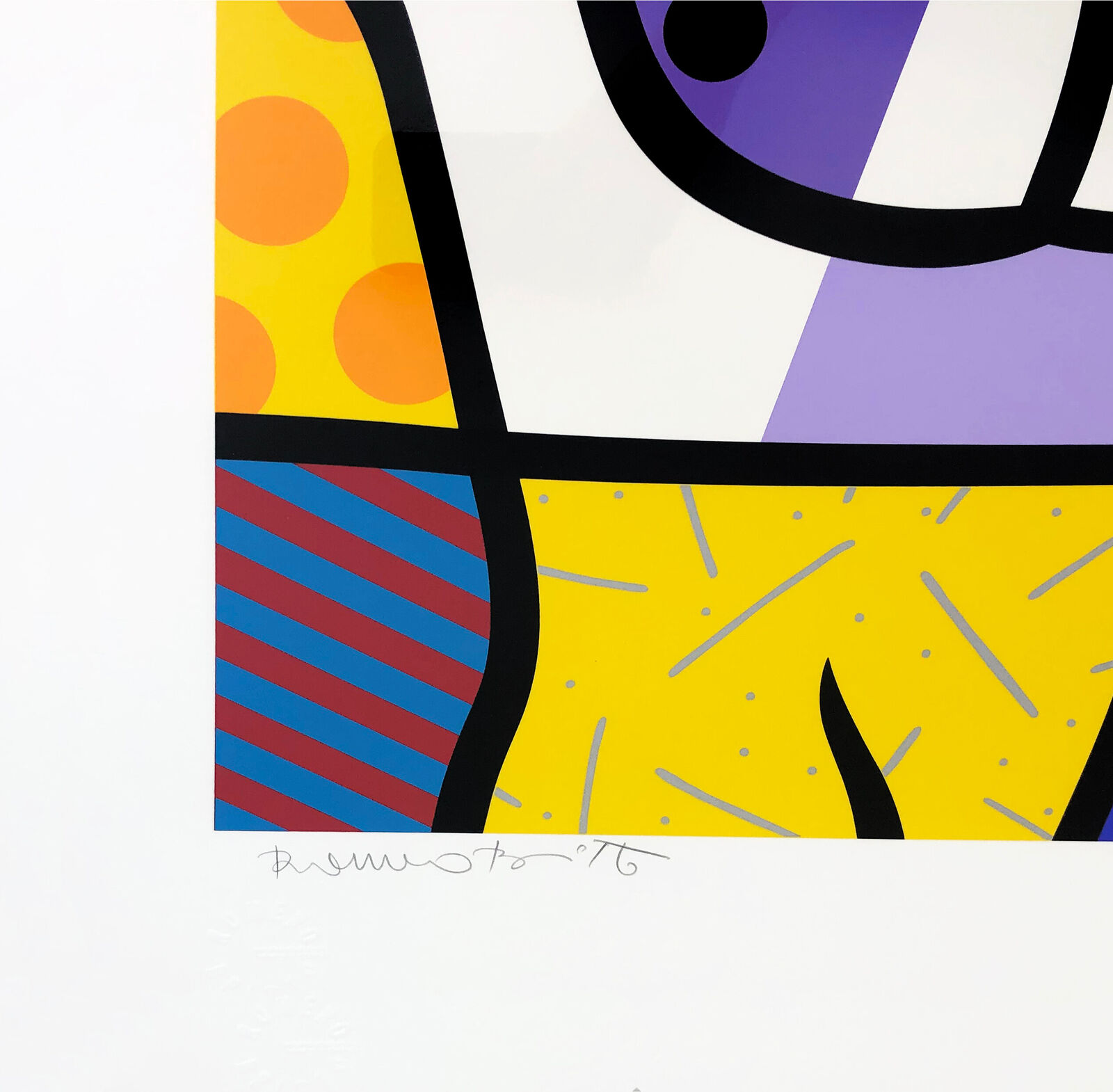 Artwork by Romero Britto, First Love (large framed hand signed screen print), Made of Screen Print 