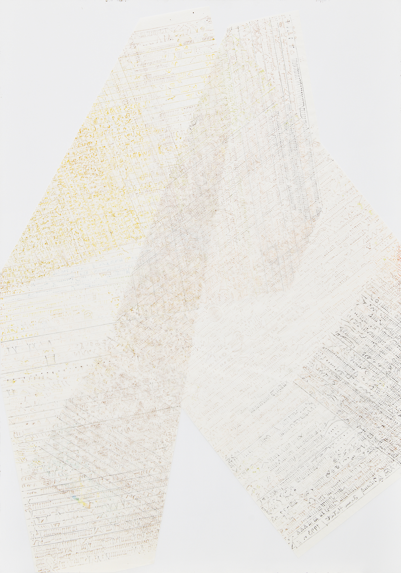 A piece of paper with writing on it. 