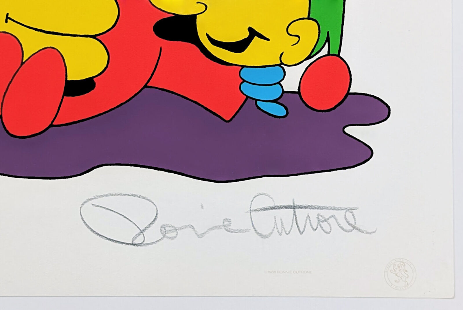 Artwork by Ronnie Cutrone, NO GLOVE NO LOVE, Made of Serigraph 