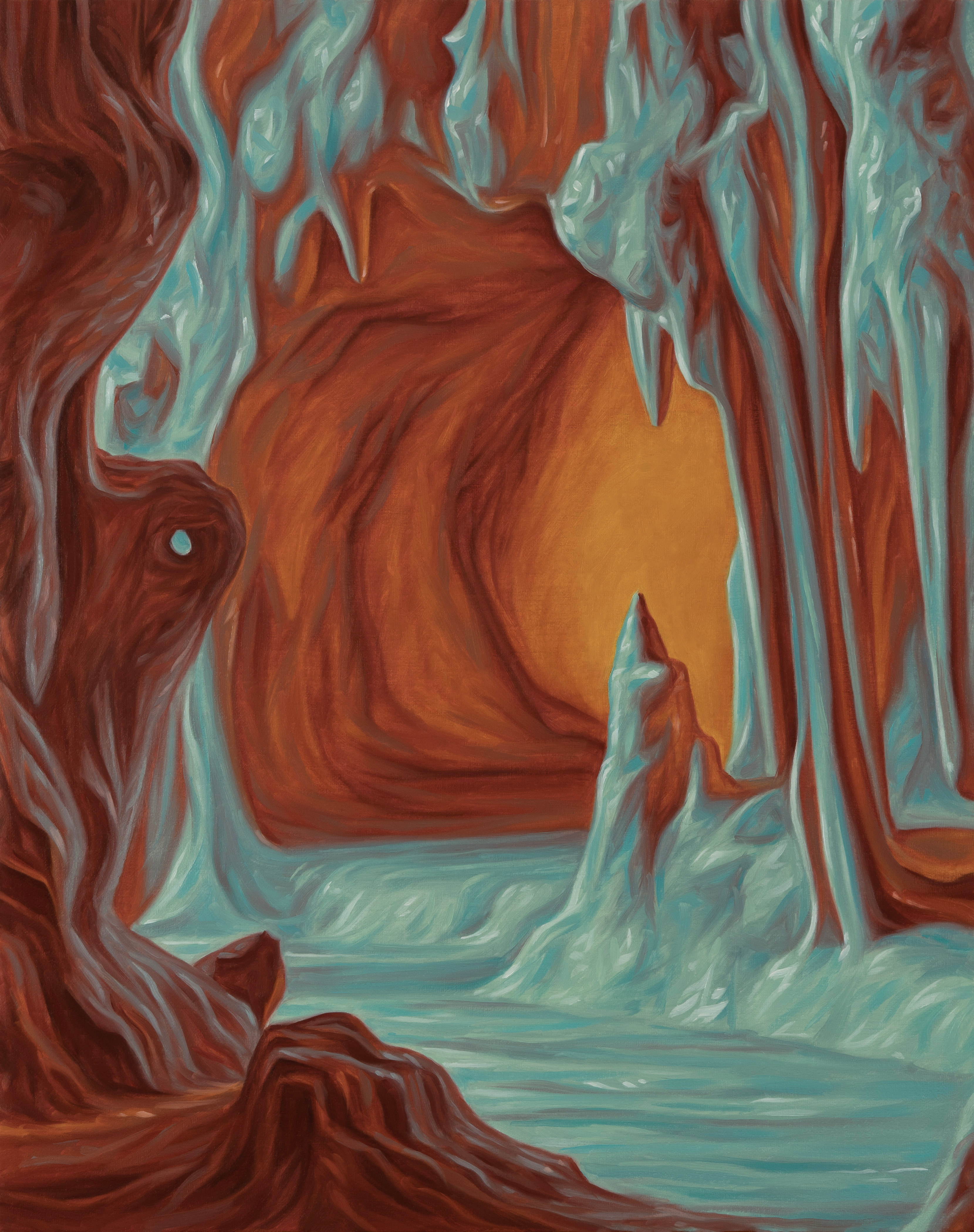 Artwork by Rosalie Gamache, Étude de paysage 9, Made of Huile sur toile marouflée sur panneau / Oil on canvas laid on panel 