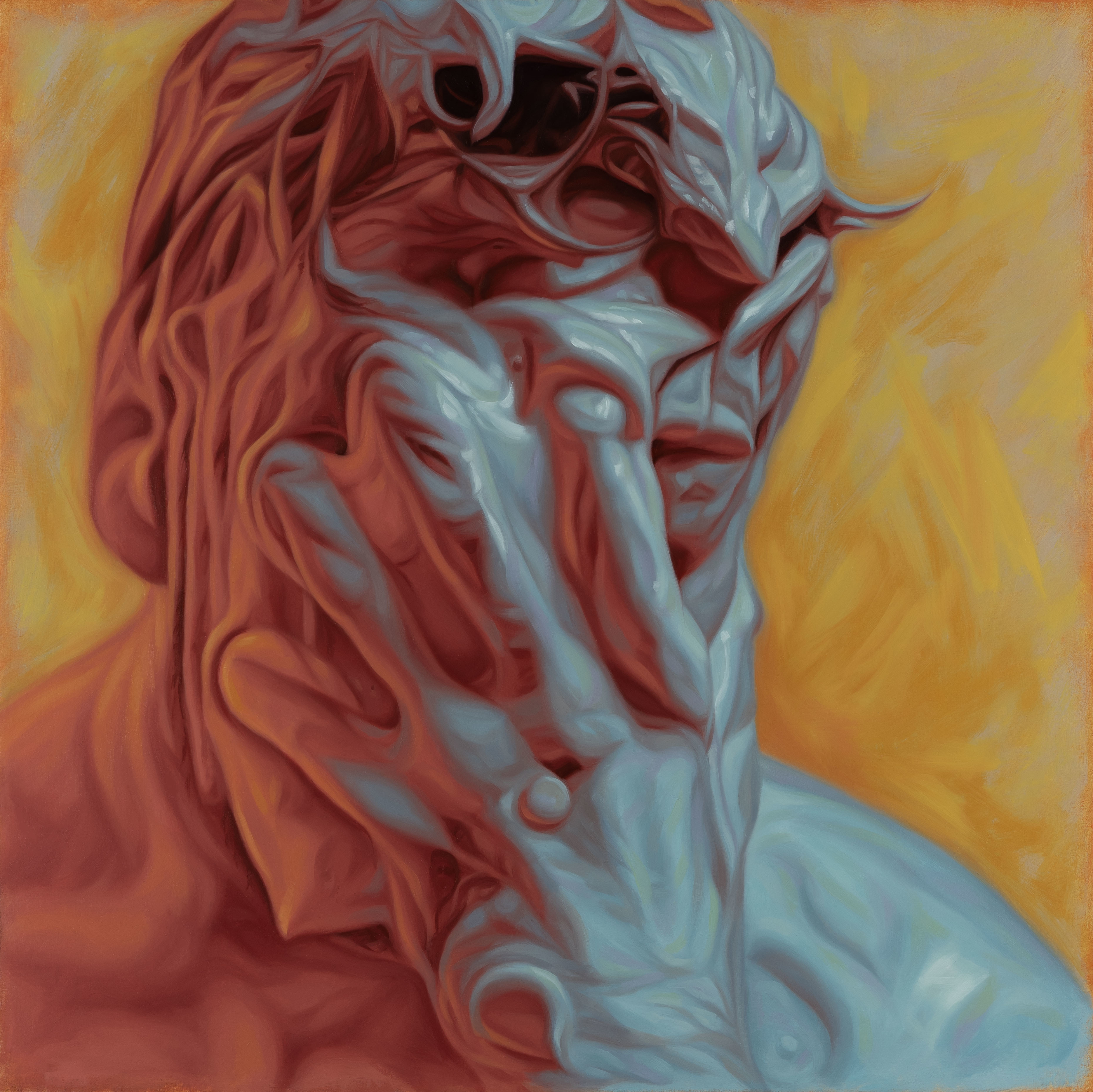 Artwork by Rosalie Gamache, Distorsion, Made of Oil on board laid on board 