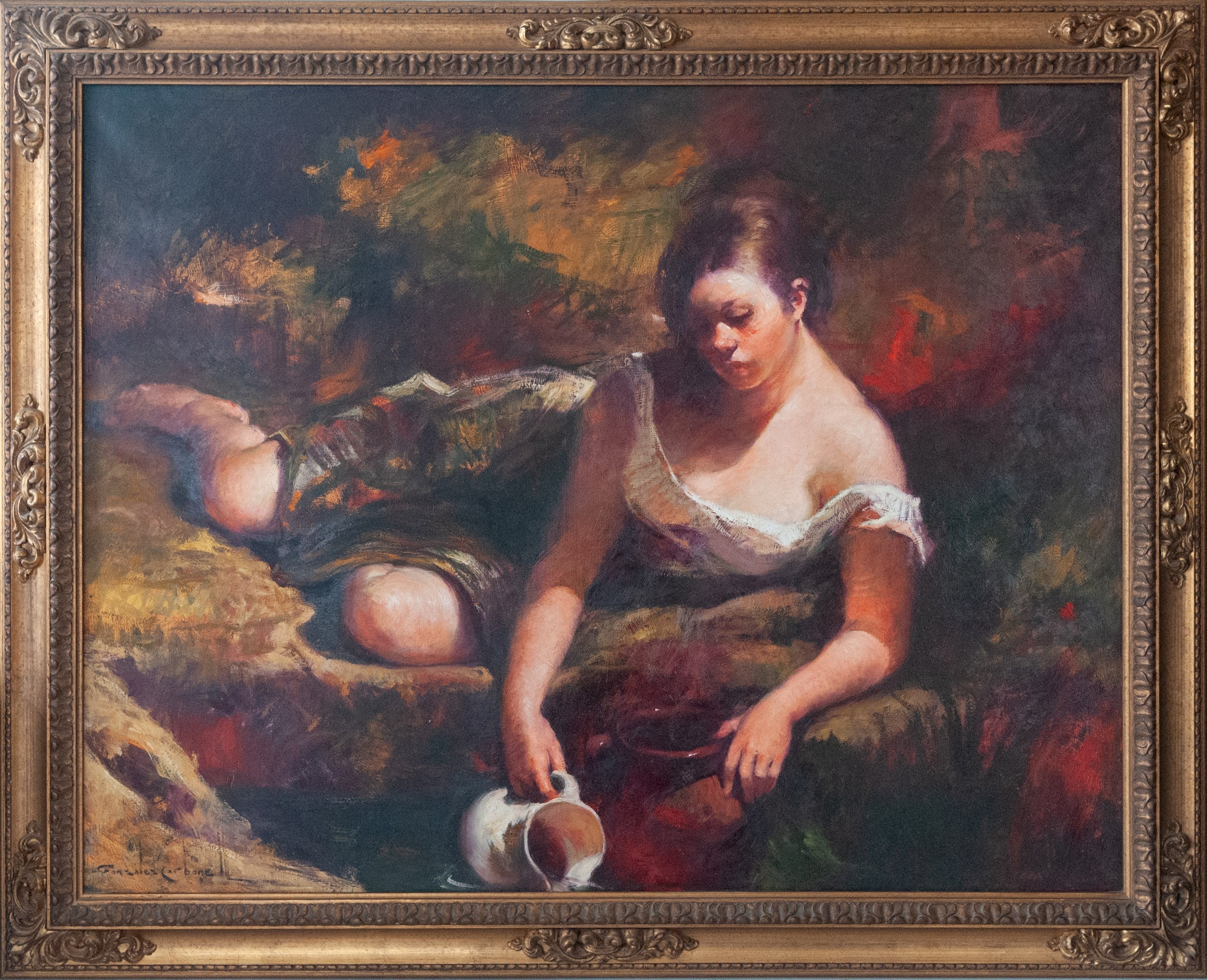 Artwork by Rosendo González Carbonell, Contemplation, Made of Oil on canvas 