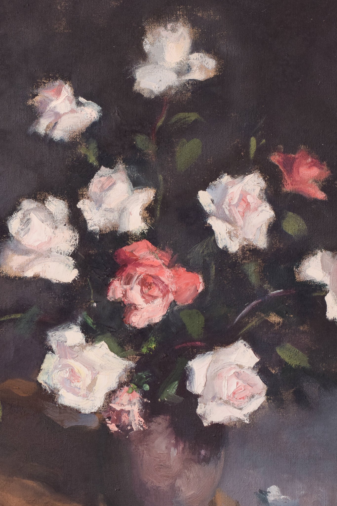 Artwork by Rosendo González Carbonell, Still Life with Roses, Made of Oil on canvas 