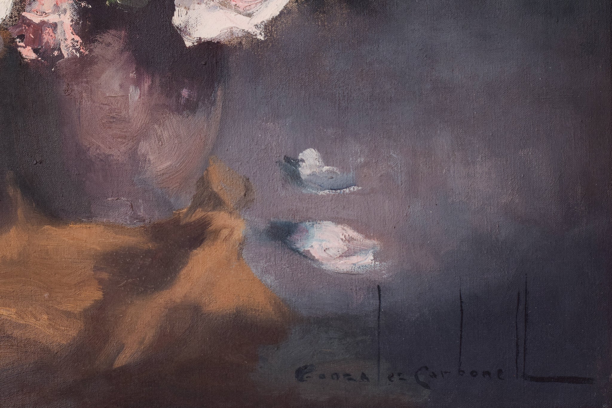 Artwork by Rosendo González Carbonell, Still Life with Roses, Made of Oil on canvas 