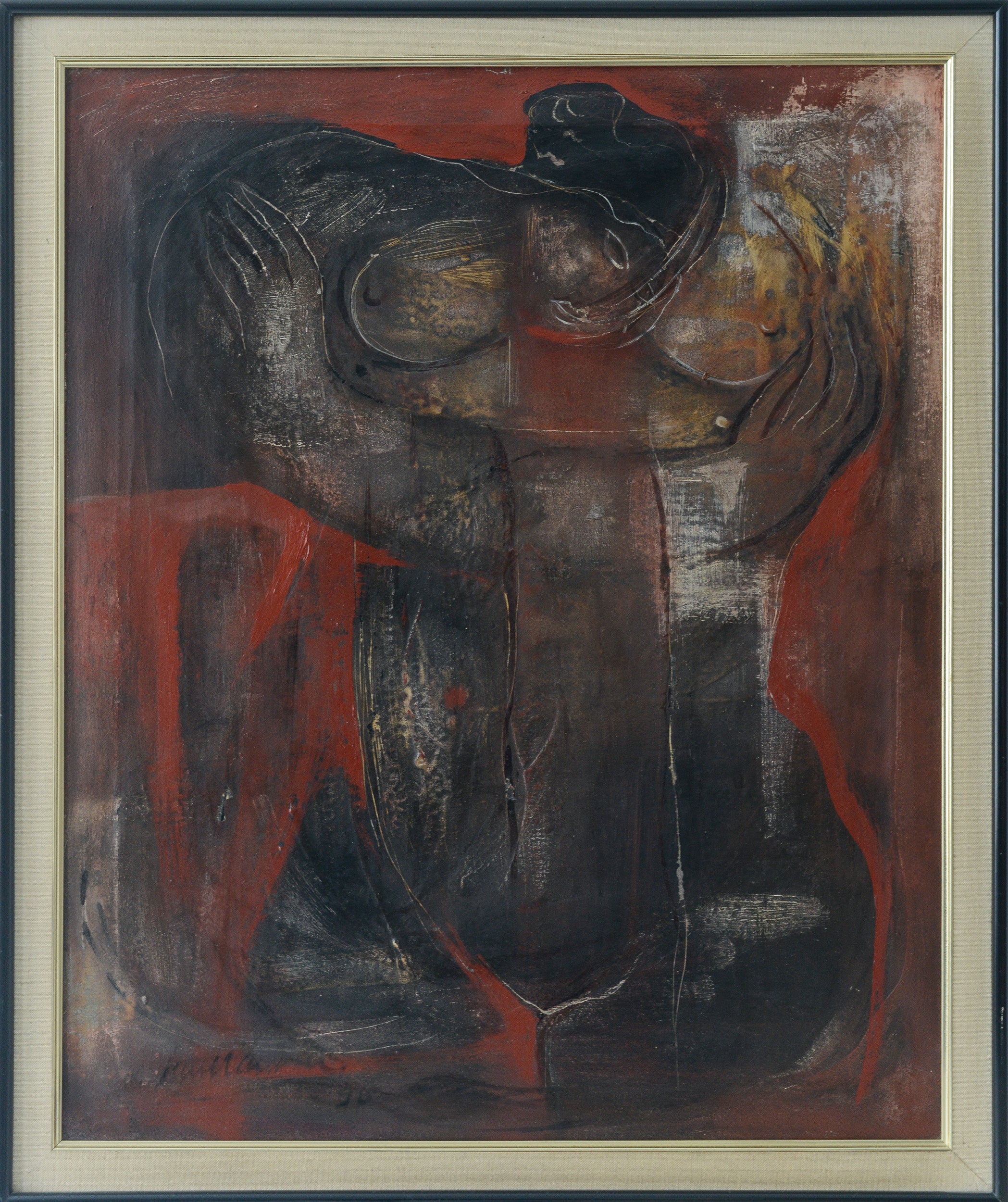 Artwork by Roser Muntañola, Diosa Negra (Black Goddess), Made of Oil on canvas 