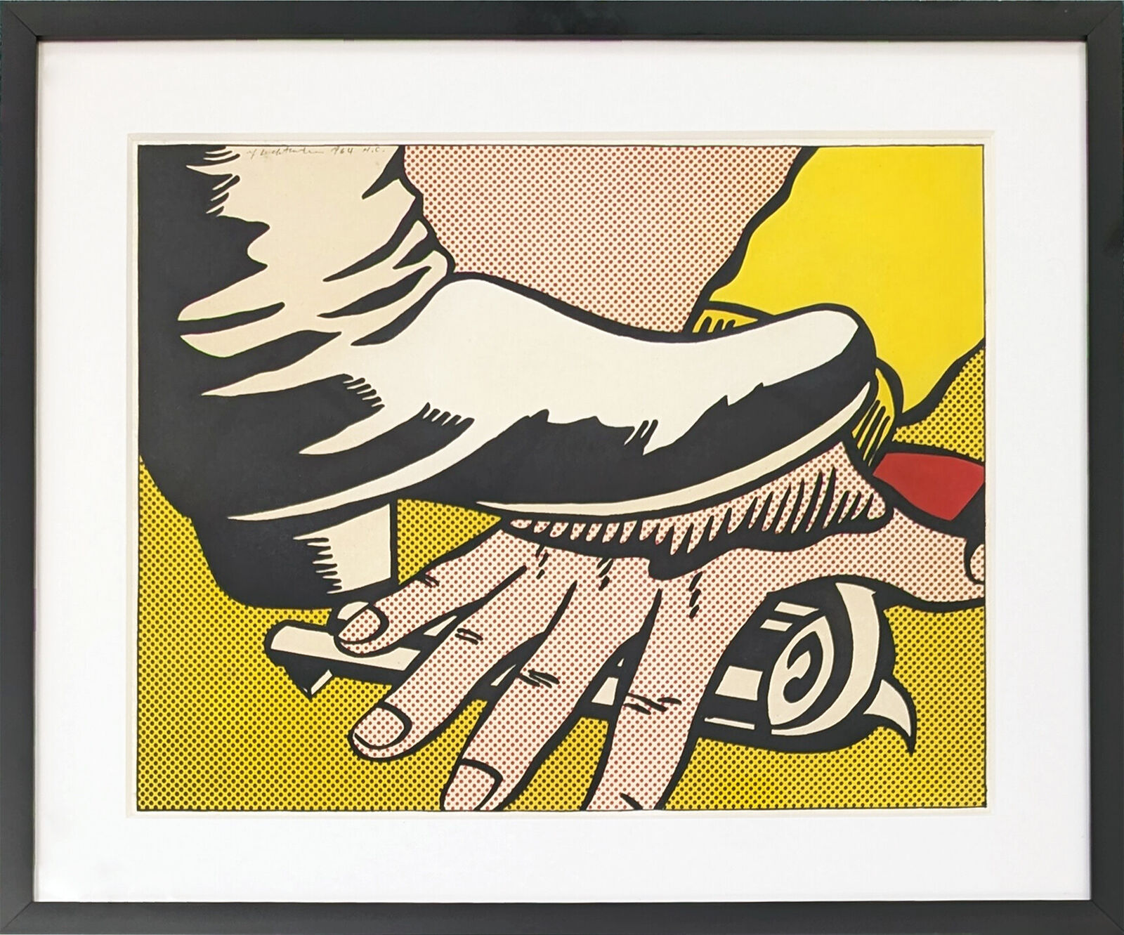 Foot and Hand, Corlett II. 4 (hand signed limited edition lithograph) by Roy Lichtenstein, 1964