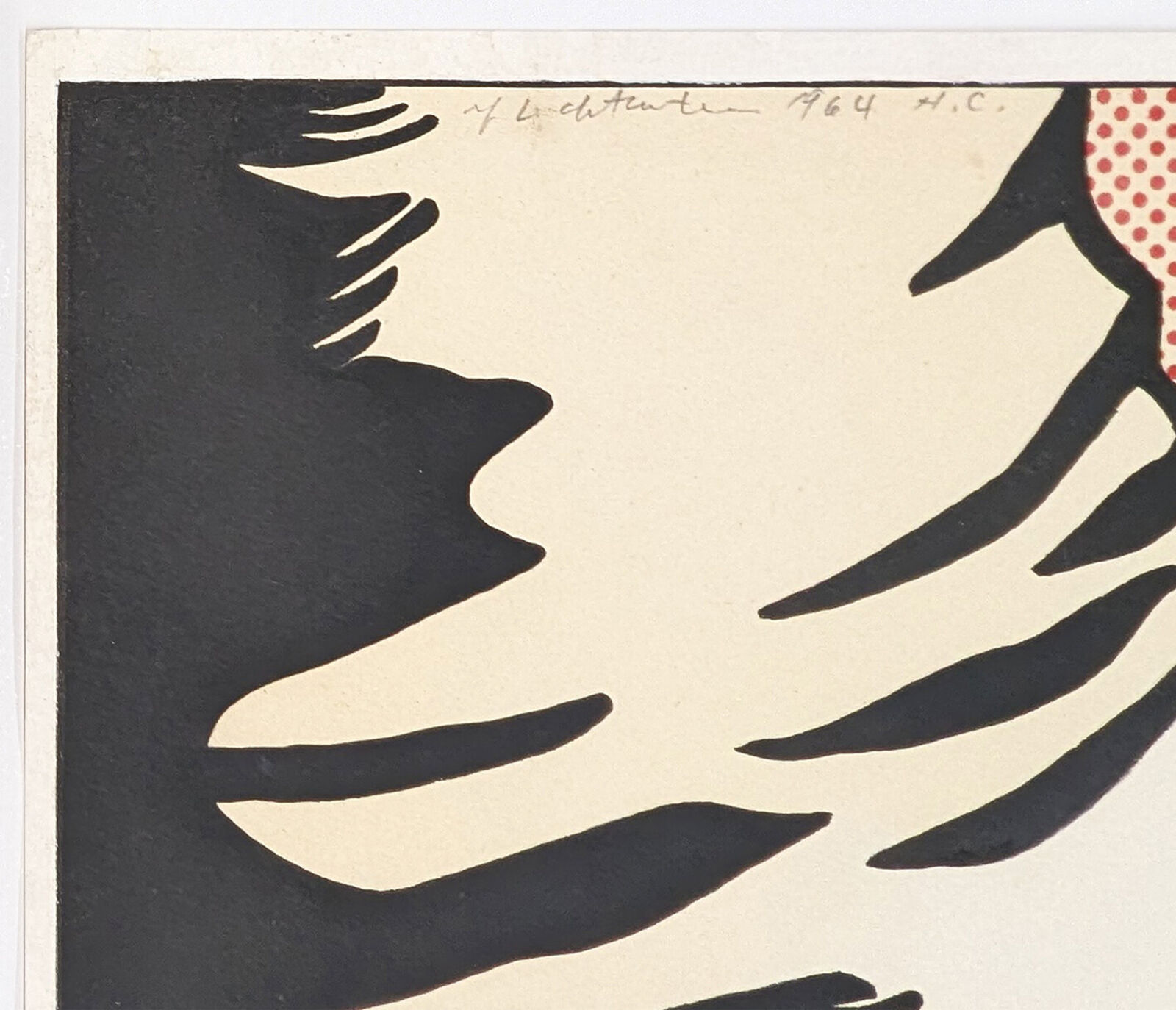 Artwork by Roy Lichtenstein, Foot and Hand, Corlett II. 4 (hand signed limited edition lithograph), Made of Offset Lithograph 