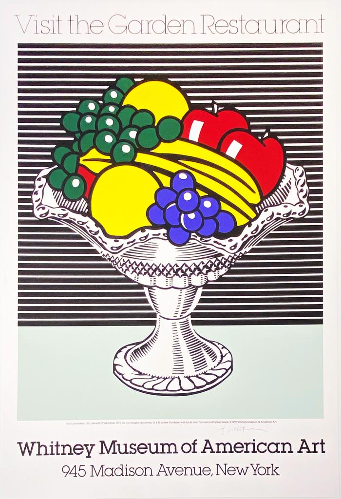 Artwork by Roy Lichtenstein, Poster: Visit the Garden Restaurant – Whitney Museum of American Art, Made of Offset lithograph 