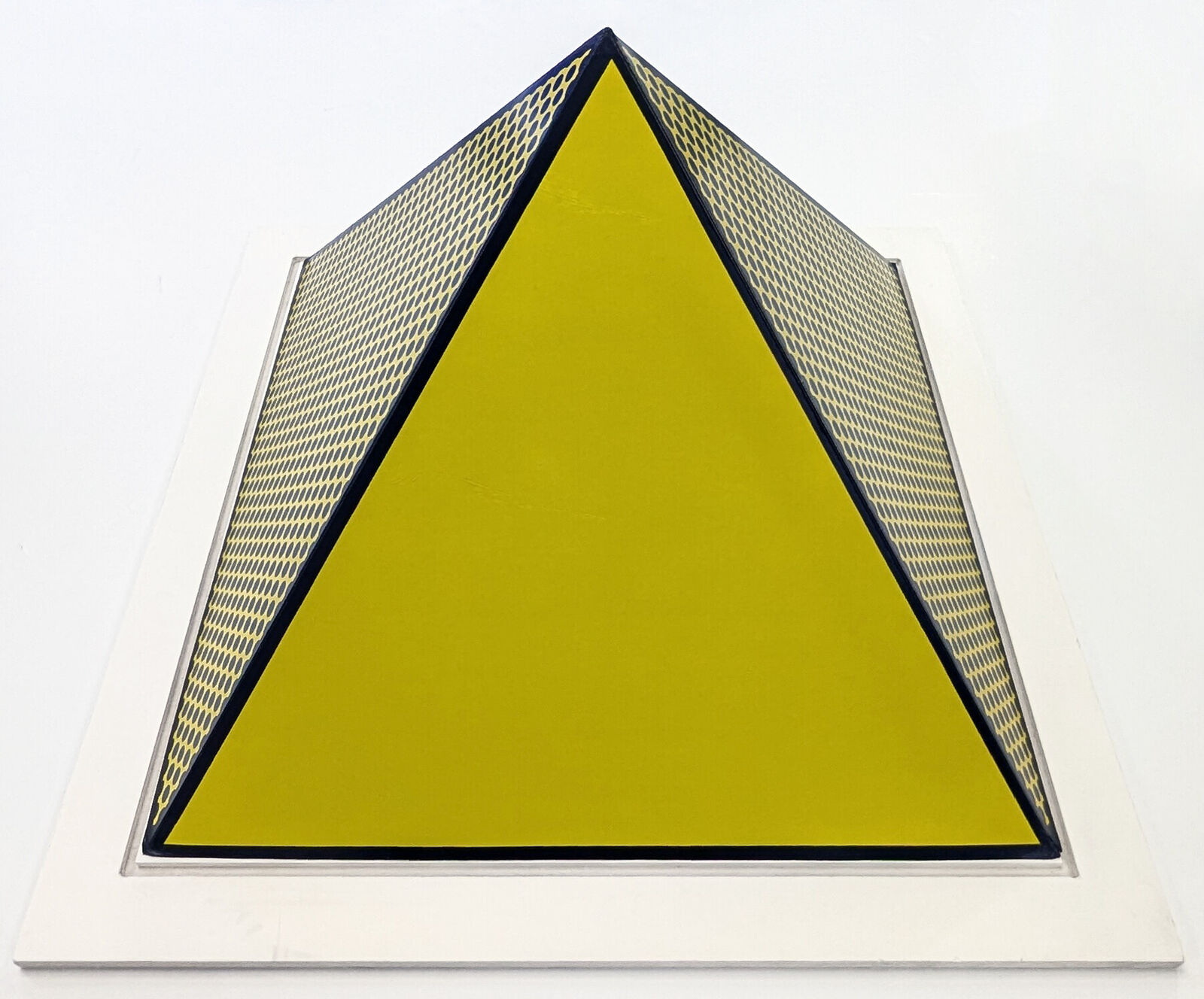 Artwork by Roy Lichtenstein, Pyramid (hand signed three dimensional screen print), Made of Screen Print 