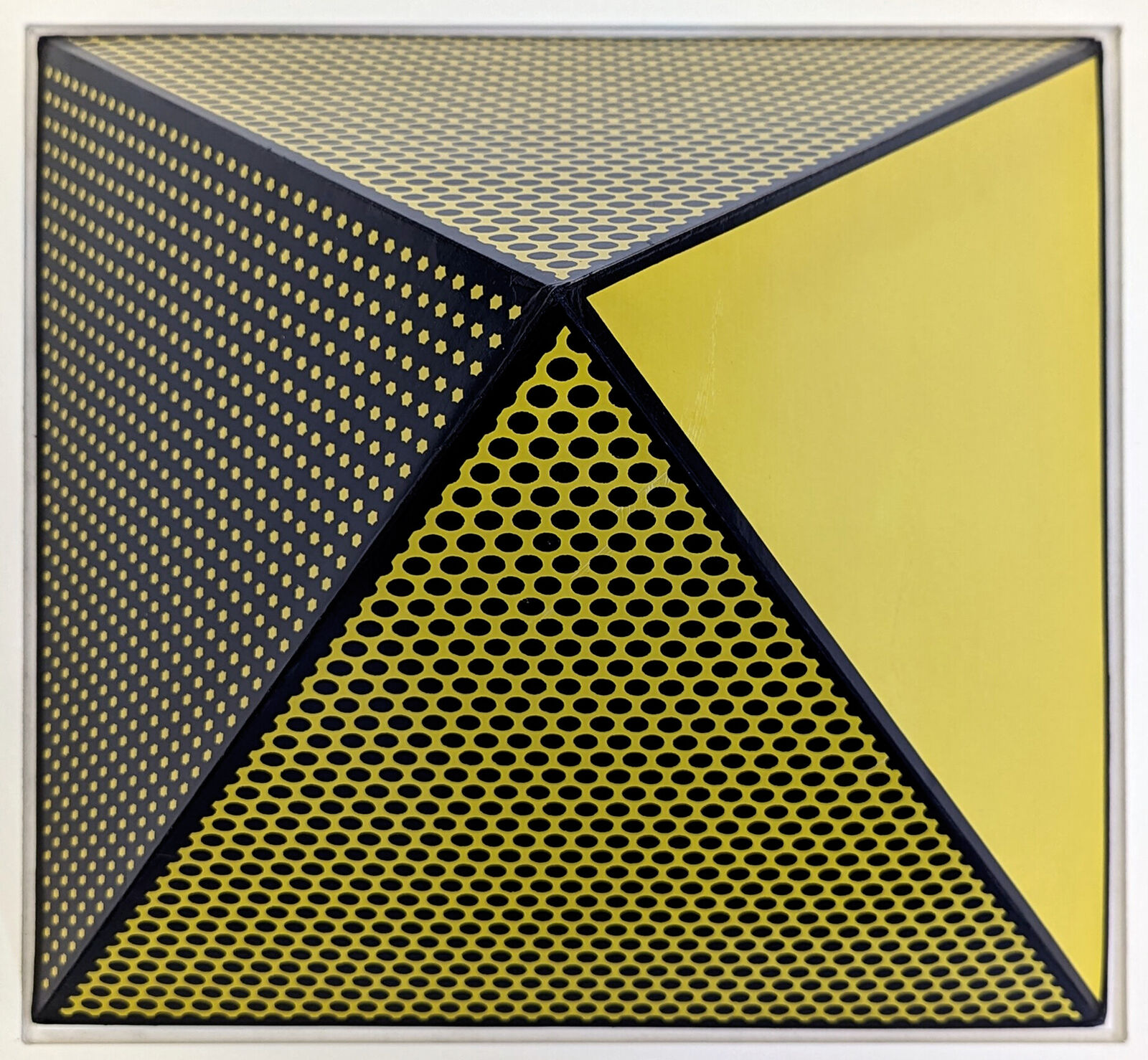 Artwork by Roy Lichtenstein, Pyramid (hand signed three dimensional screen print), Made of Screen Print 