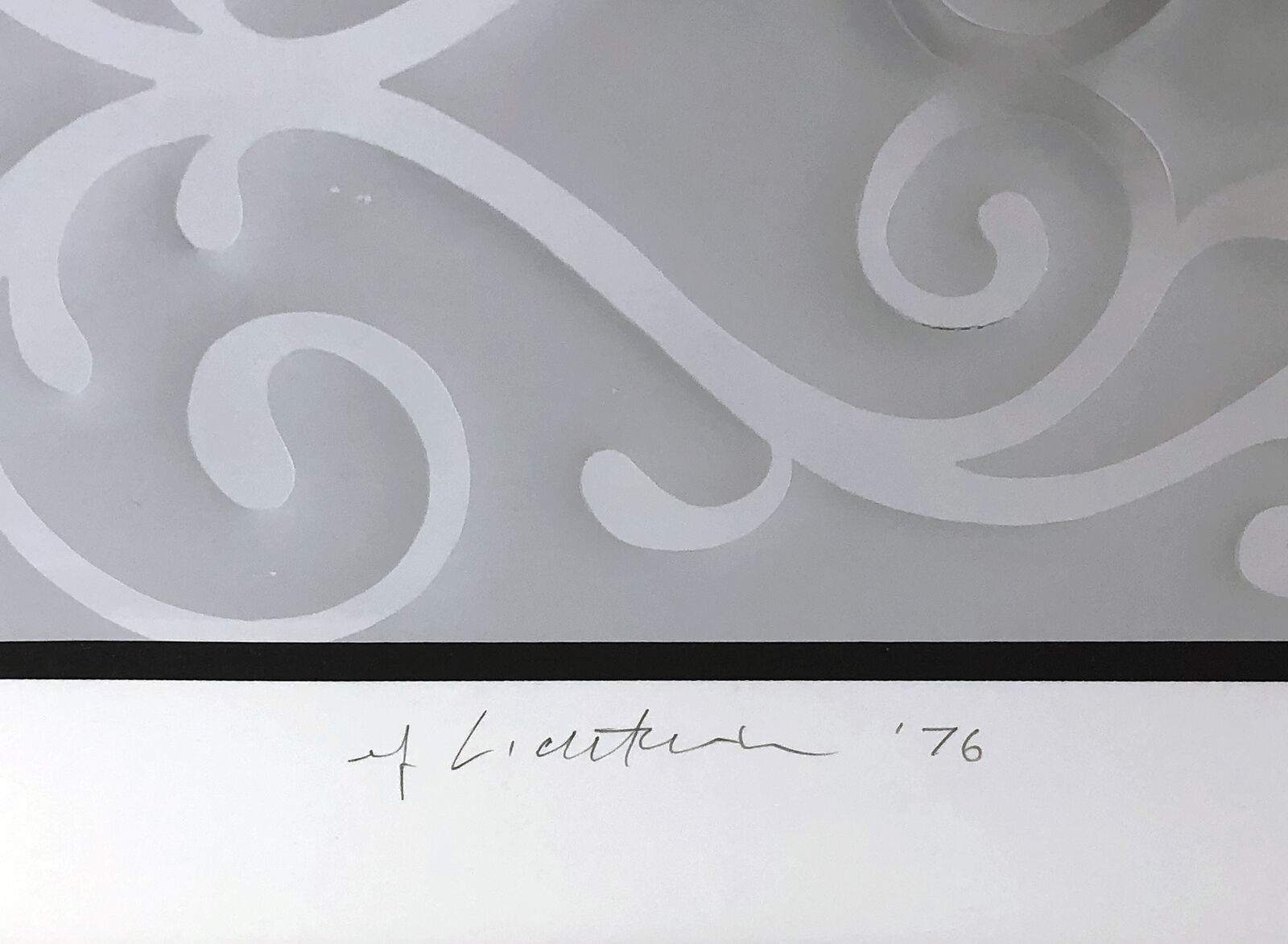 Artwork by Roy Lichtenstein, ENTABLATURE V, Made of Screenprint, Lithograph And Collage With Embossing 