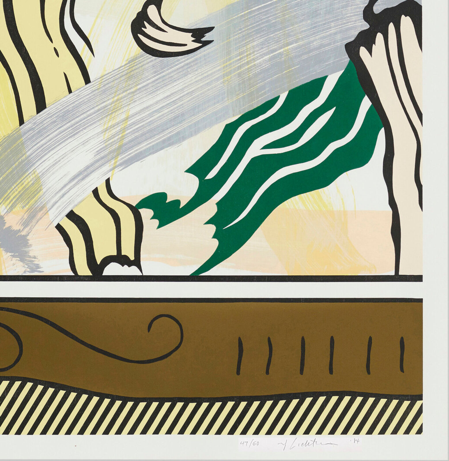 Artwork by Roy Lichtenstein, PAINTING IN GOLD, Made of Woodcut, Lithograph, Screen Print And Collage 