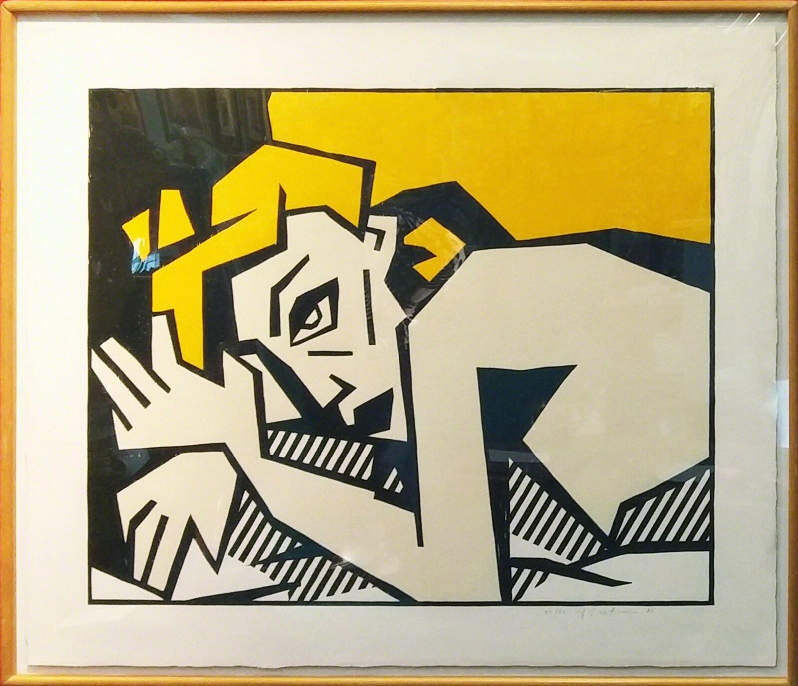 Artwork by Roy Lichtenstein, RECLINING NUDE, Made of Woodcut With Embossing In Colors 