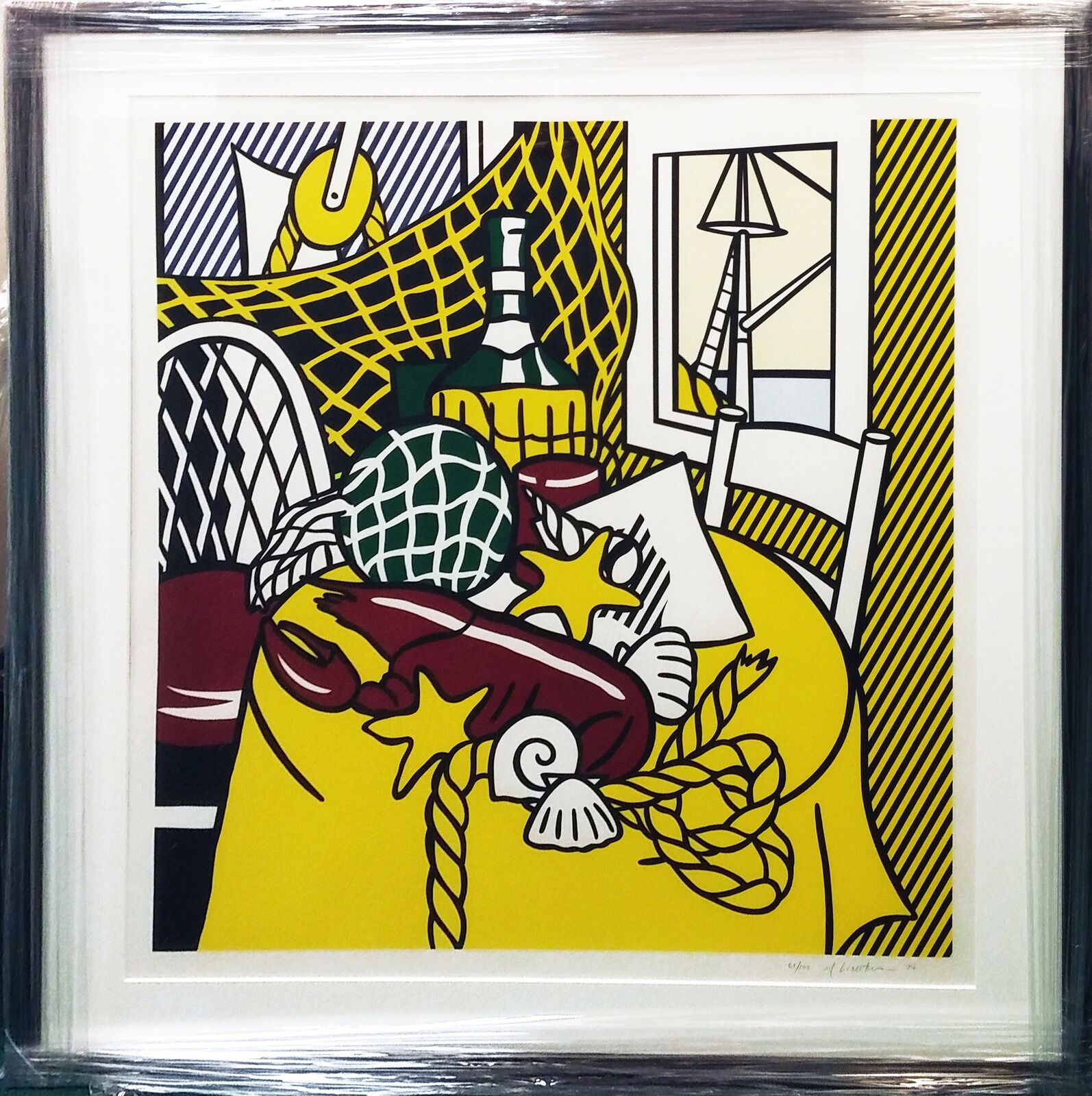 Artwork by Roy Lichtenstein, STILL LIFE WITH LOBSTER, Made of Lithograph & Screenprint On Rives Bfk Paper 
