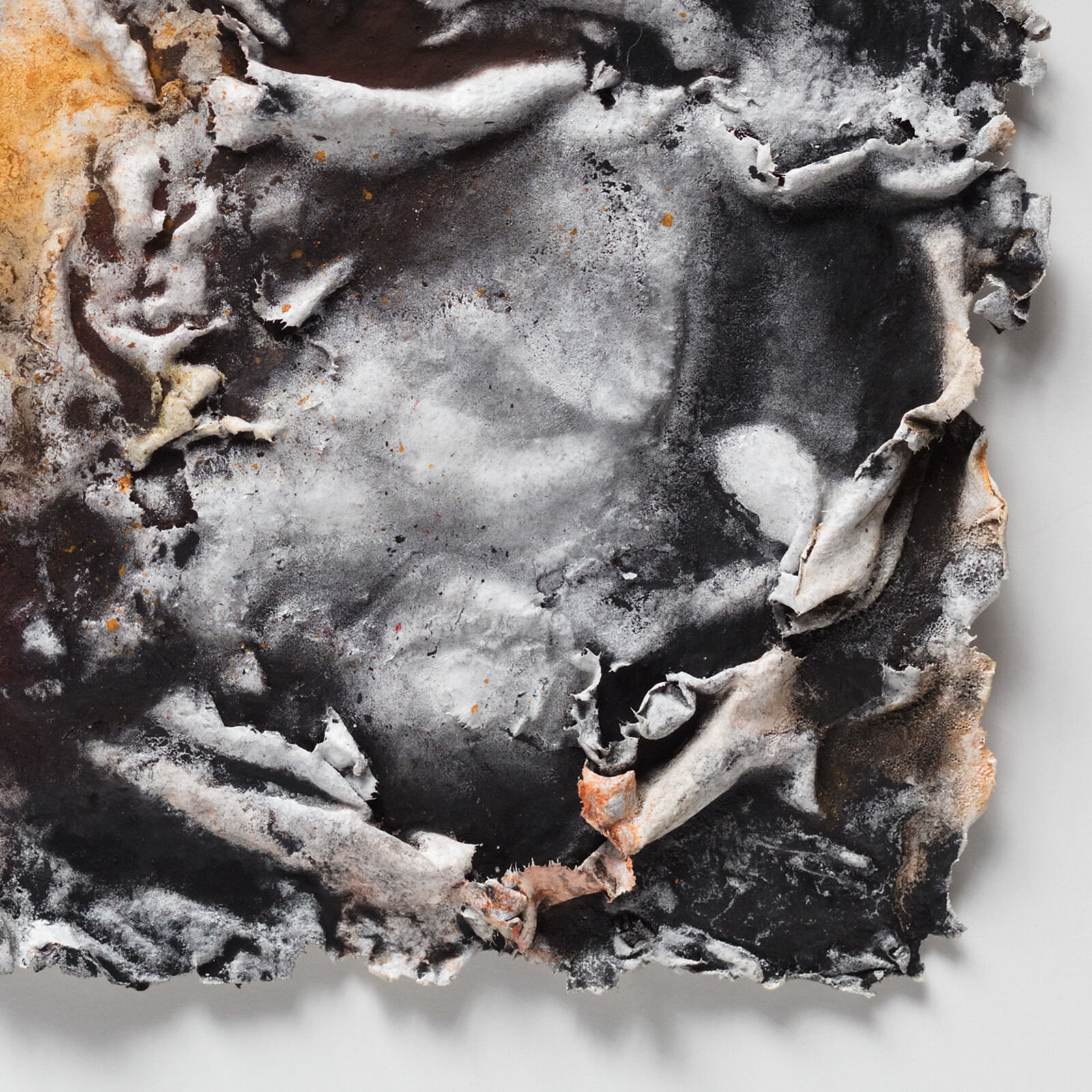 Artwork by Ruggero Vanni, Flammae Tenebrosae, Made of Cast hand made paper and pigment 