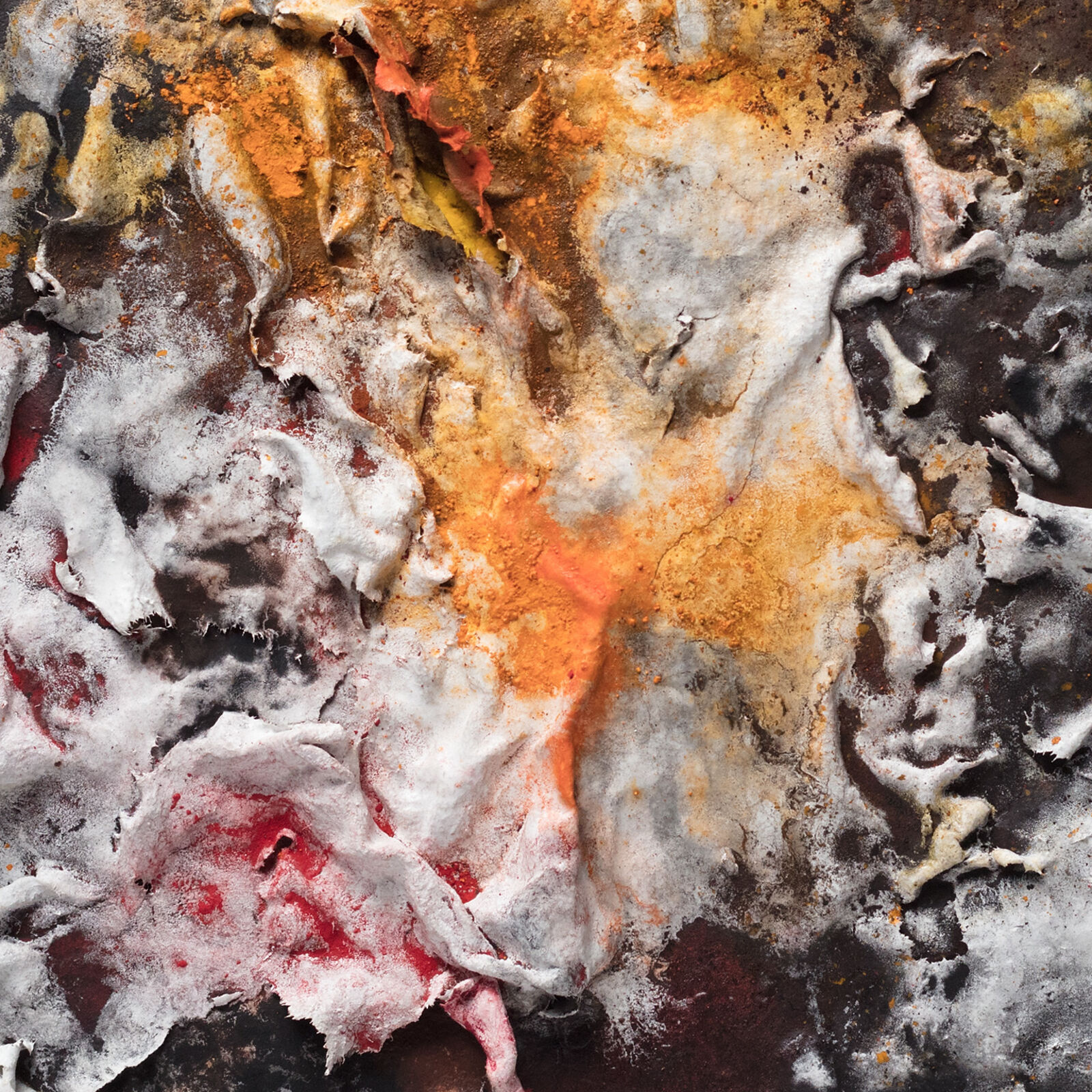 Artwork by Ruggero Vanni, Flammae Tenebrosae, Made of Cast hand made paper and pigment 