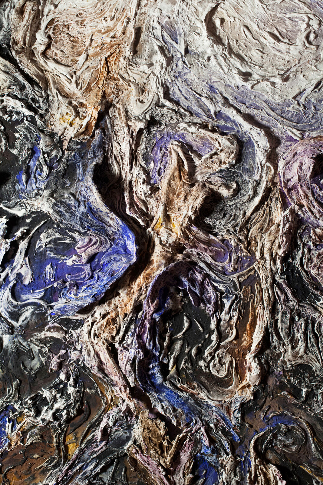 Artwork by Ruggero Vanni, Tempestatis, Made of Plaster and pigment on canvas glued on wood panel 