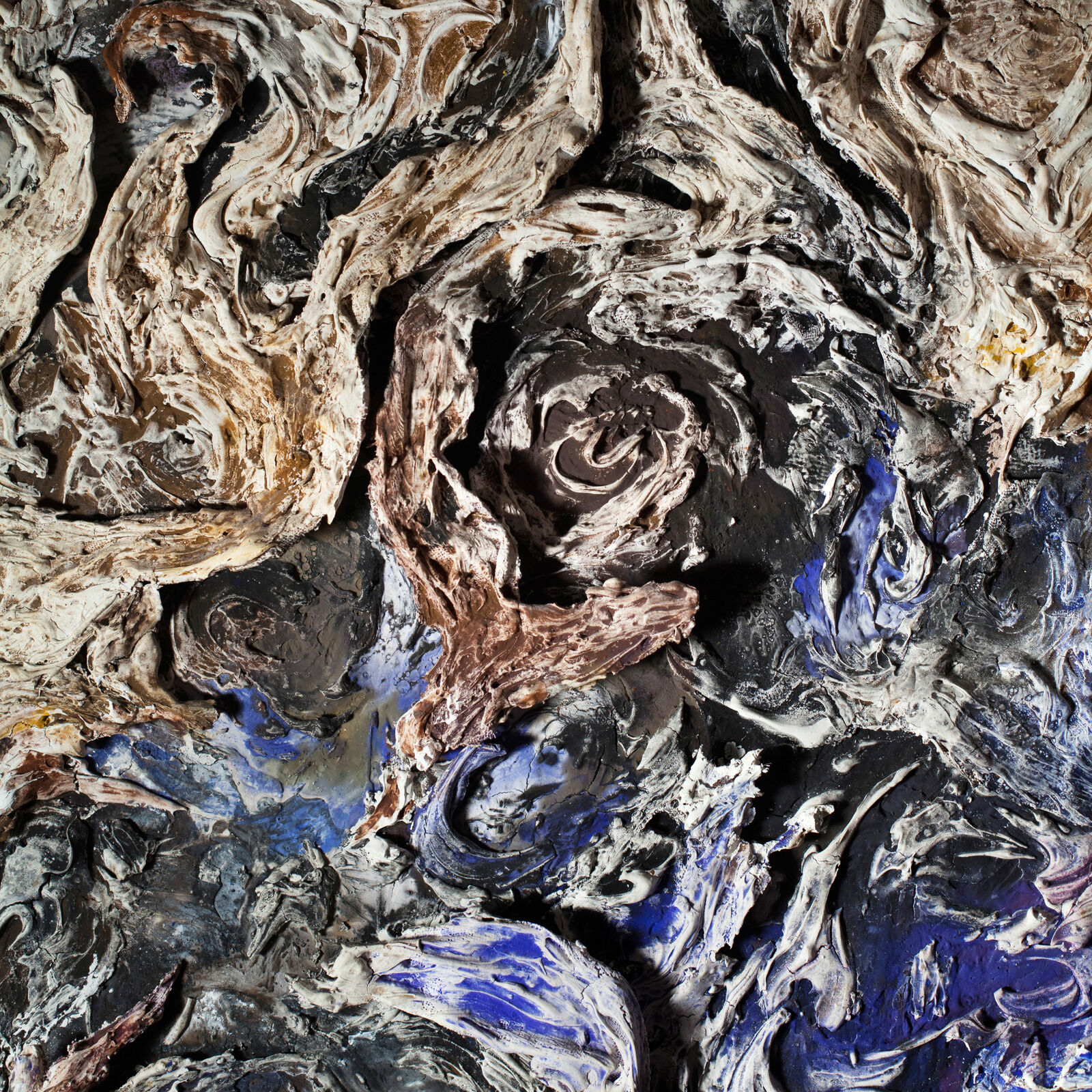Artwork by Ruggero Vanni, Tempestatis, Made of Plaster and pigment on canvas glued on wood panel 
