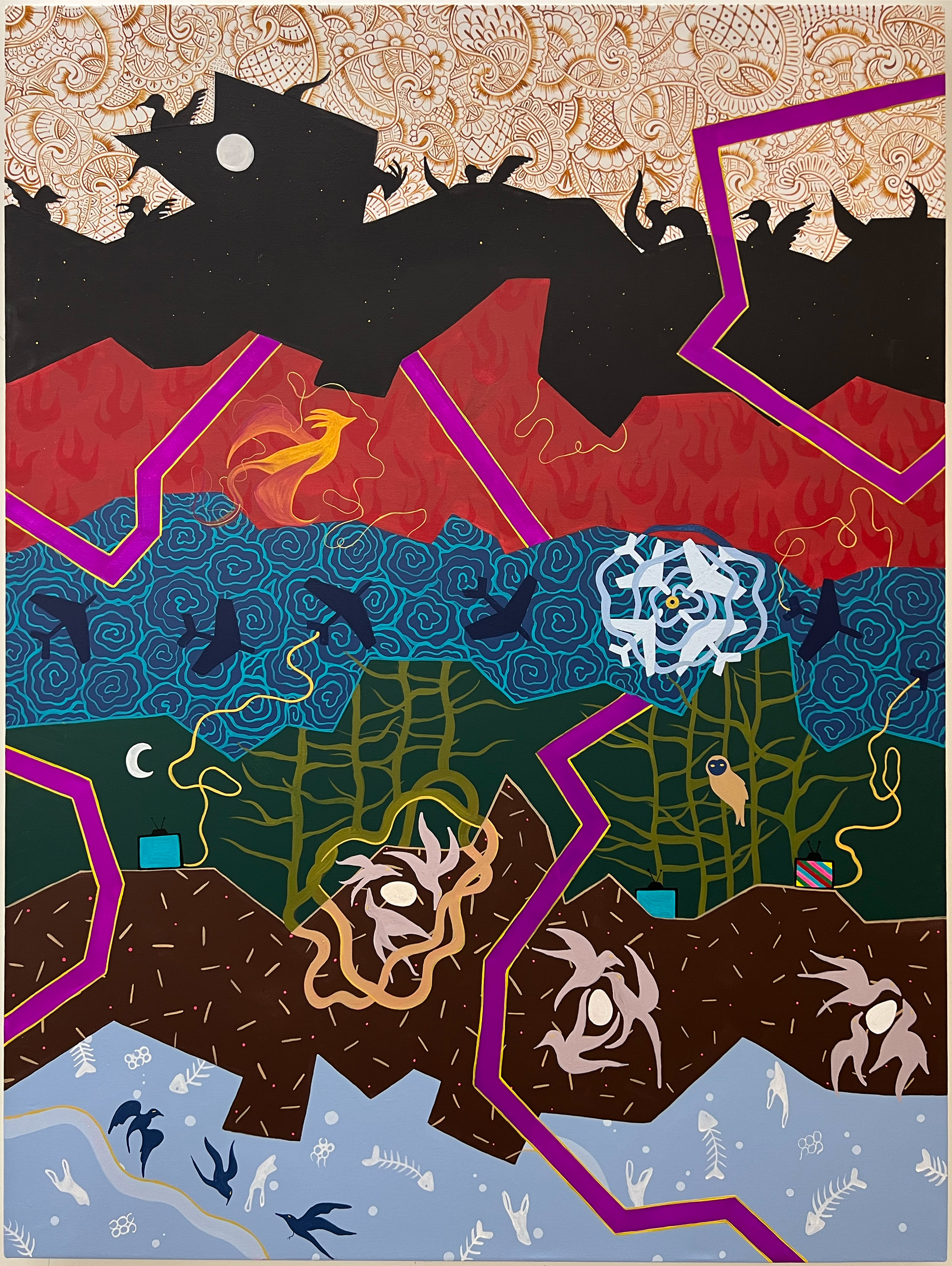 Conference of the Birds by Ruhee Maknojia, 2023