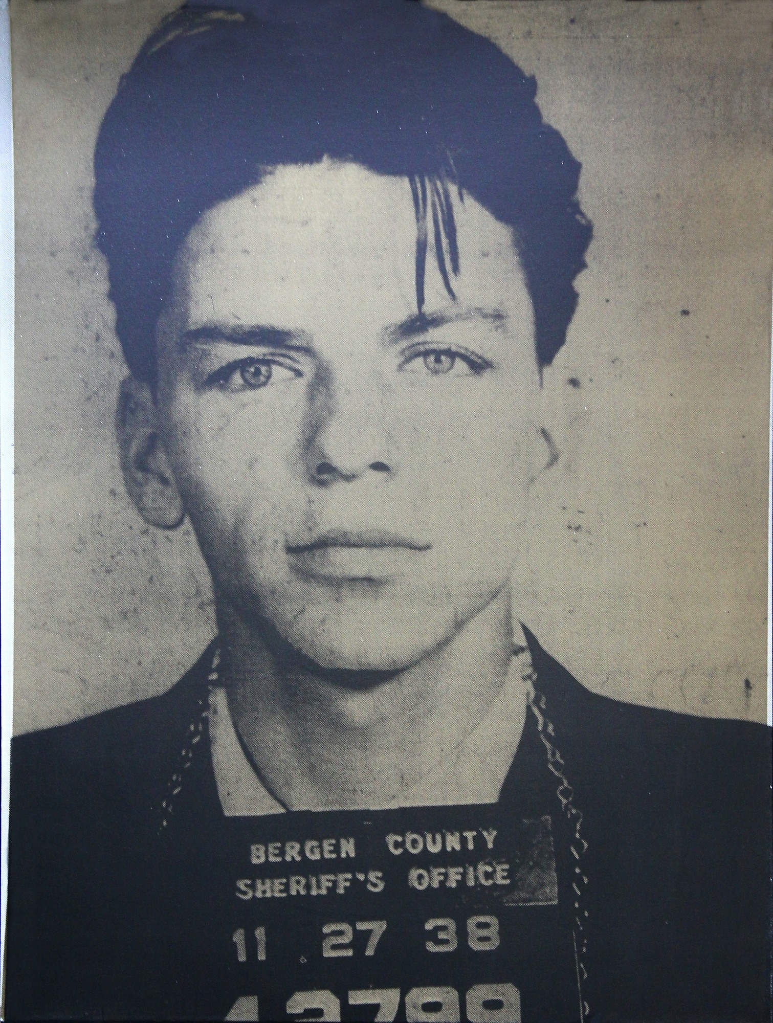 Artwork by Russell Young, Frank Sinatra (Pig Portraits, Gold), Made of Acrylic and enamel screen print on canvas 