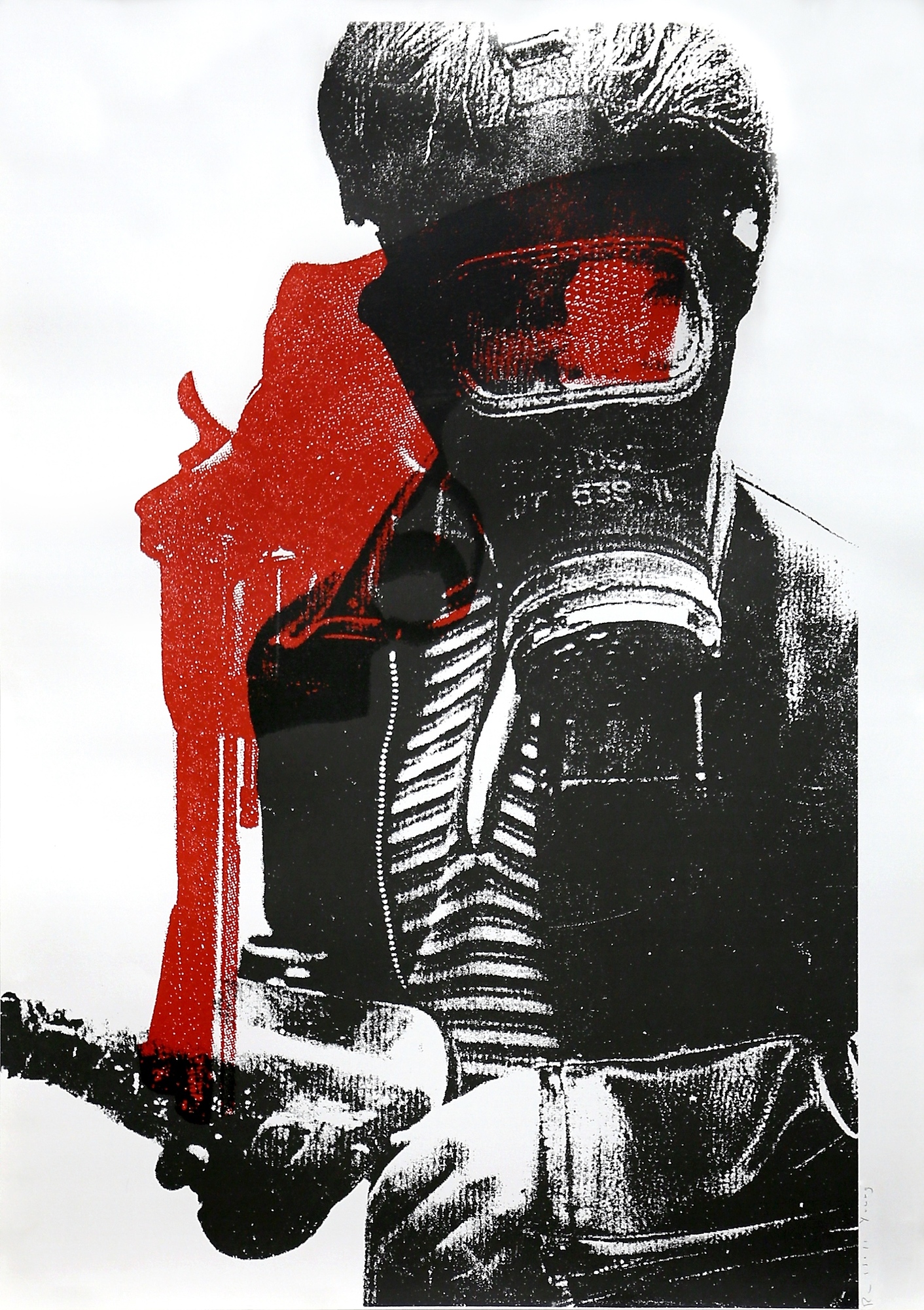 Molotov Cocktail Boy + Gun by Russell Young, 2004