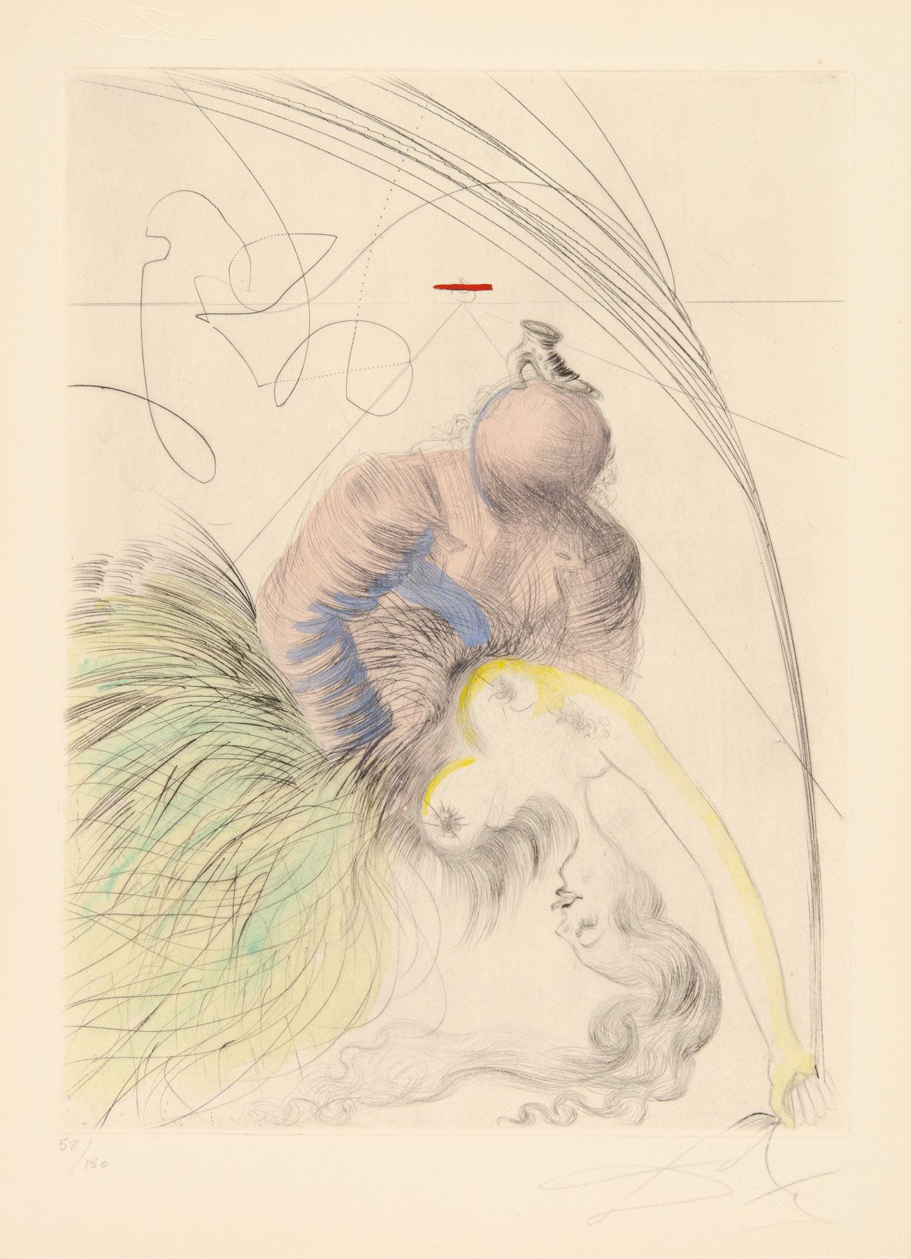 Artwork by Salvador Dalí, Femme À La Chaussure, Made of Drypoint 