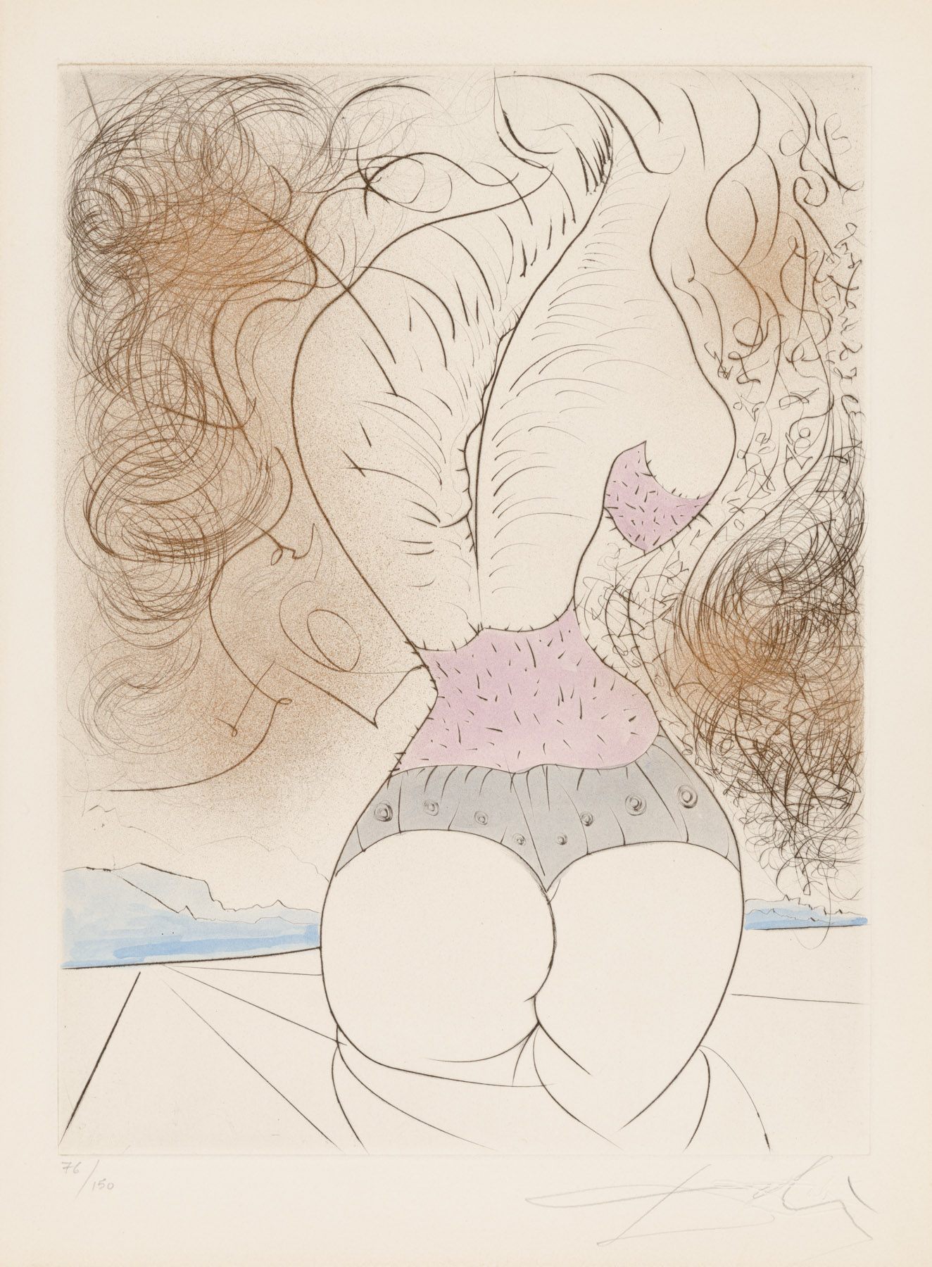 Artwork by Salvador Dalí, Femme-feuille, Made of Drypoint 