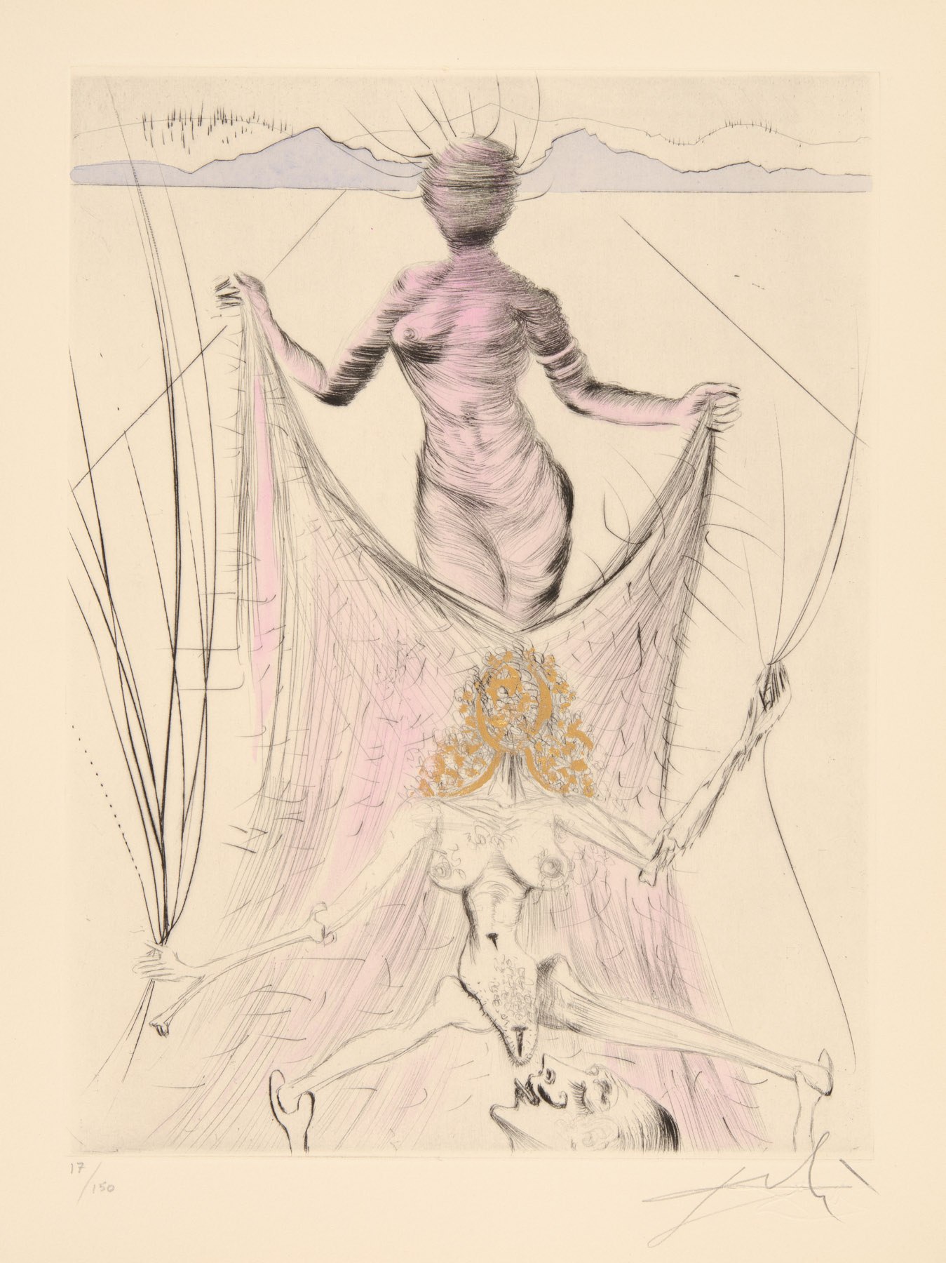 Femme Tenant Le Voile by Salvador Dalí, 1969