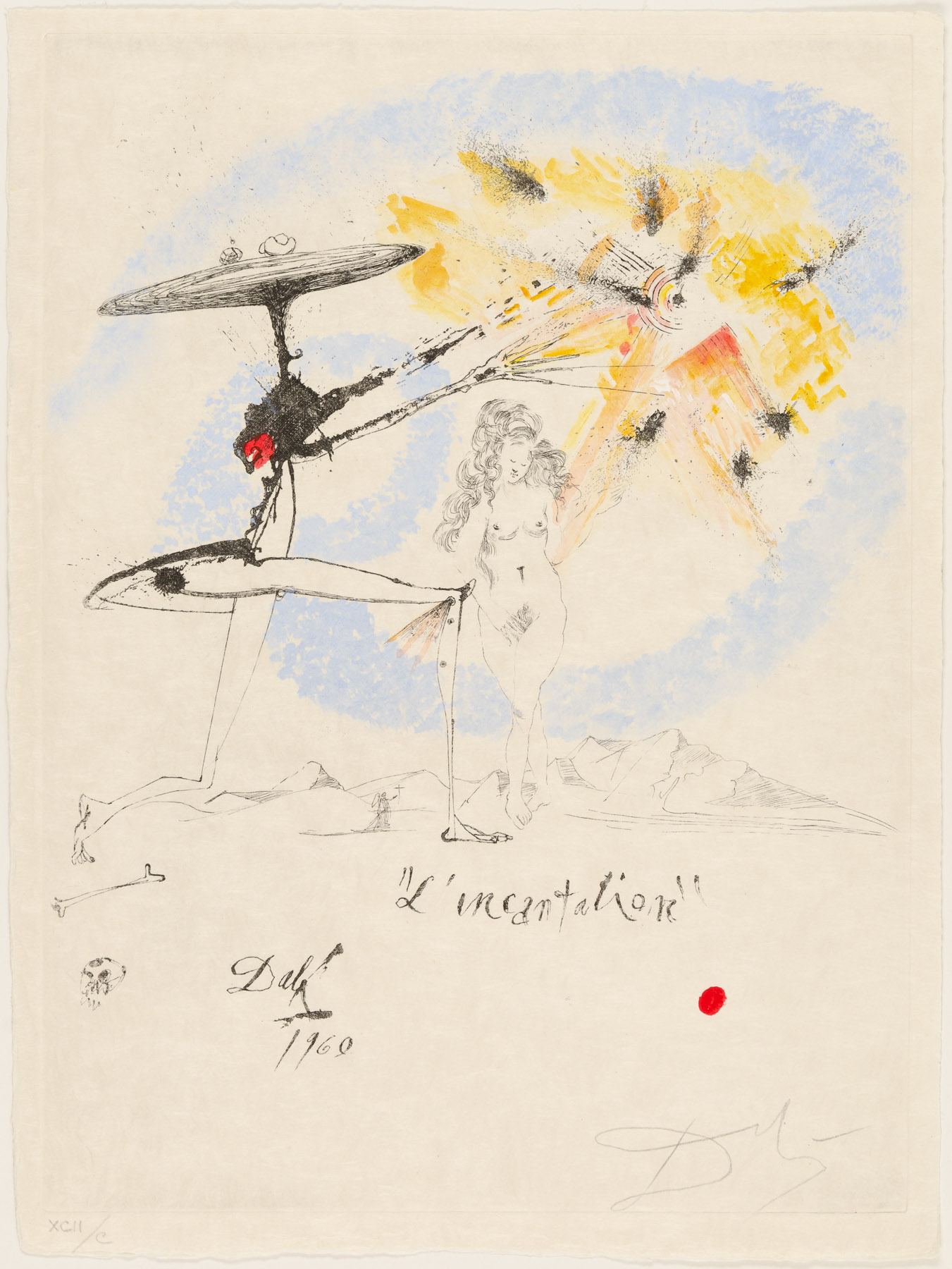 Artwork by Salvador Dalí, Incantation, Made of Etching & Drypoint 