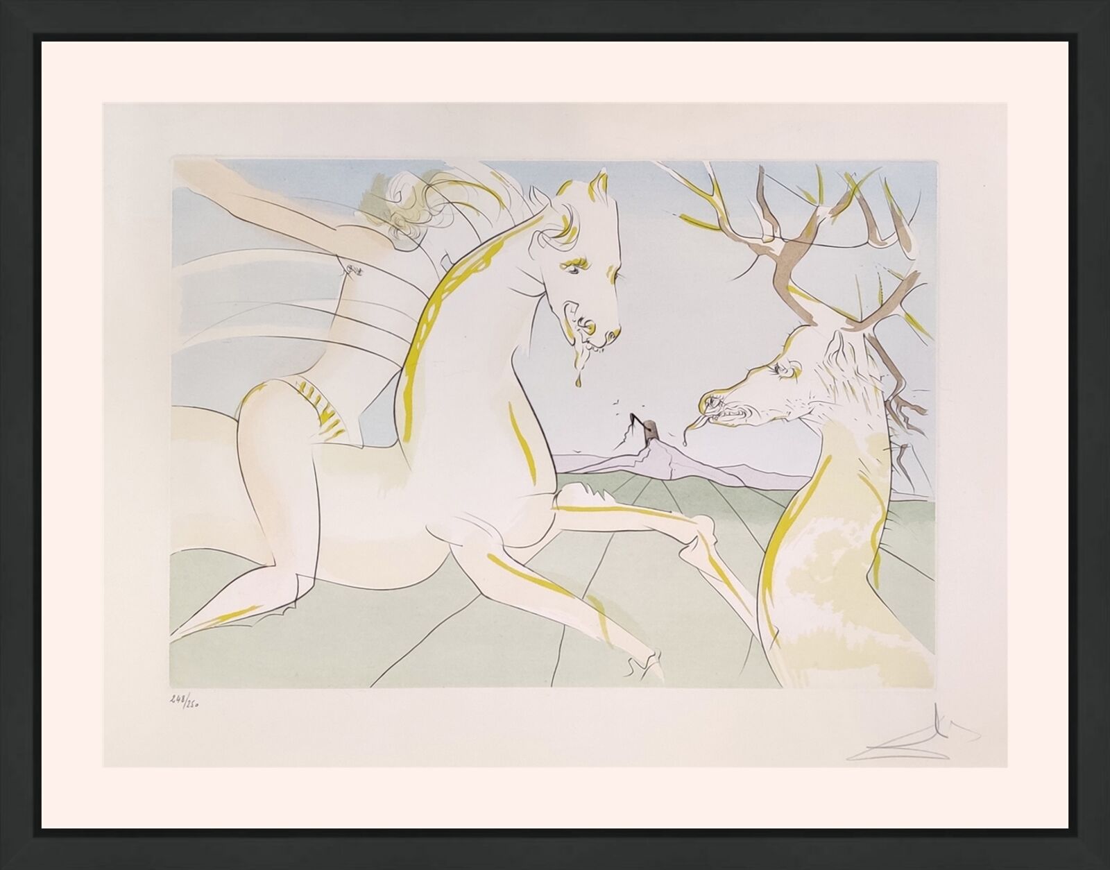 LE CAVALIER ET LE CERF by Salvador Dalí, 1974