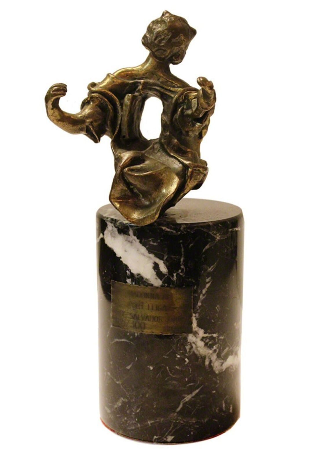 Artwork by Salvador Dalí, MADONNA OF PORT LLIGAT, Made of Bronze Sculpture On Marble Base 